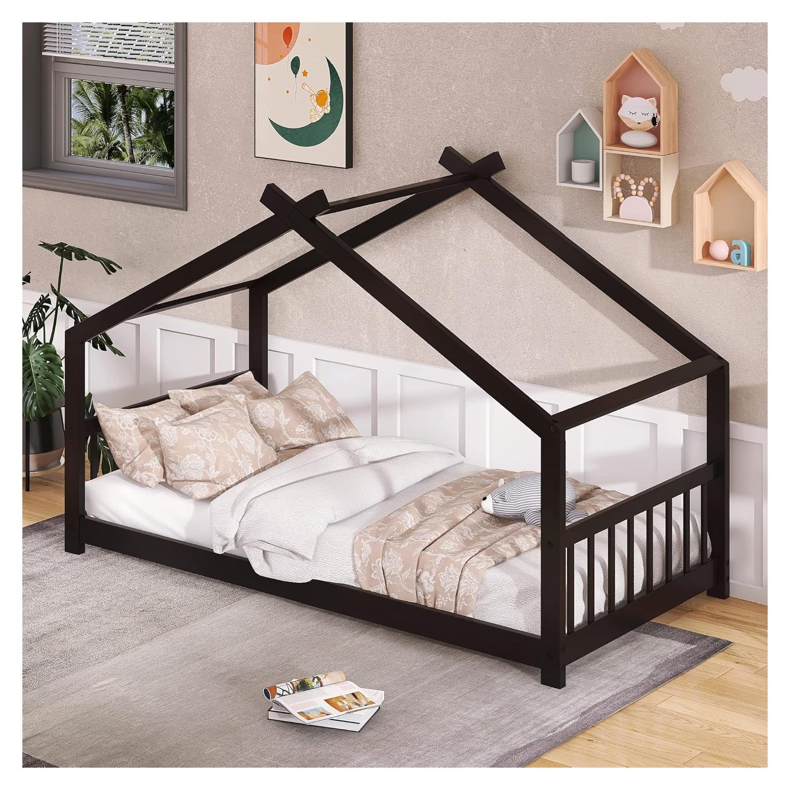 Cama Casa Twin Harper & Bright Designs Madera Espresso