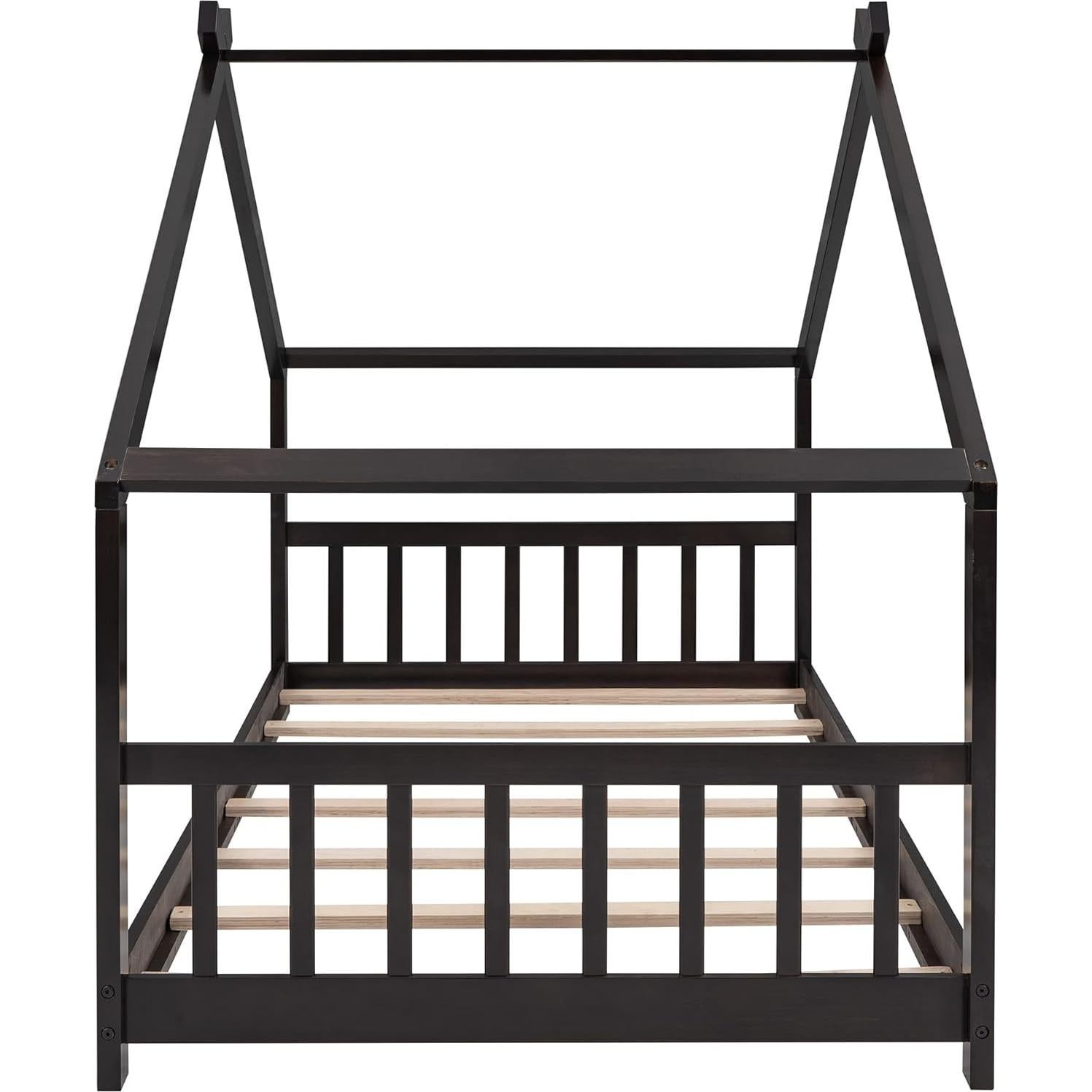 Cama Casa Twin Harper & Bright Designs Madera Espresso