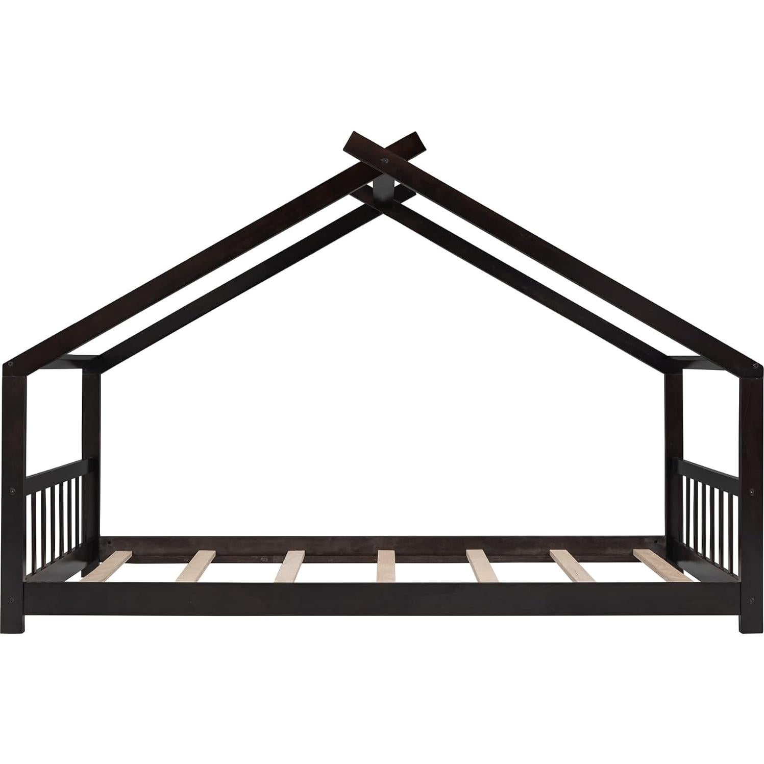 Cama Casa Twin Harper & Bright Designs Madera Espresso