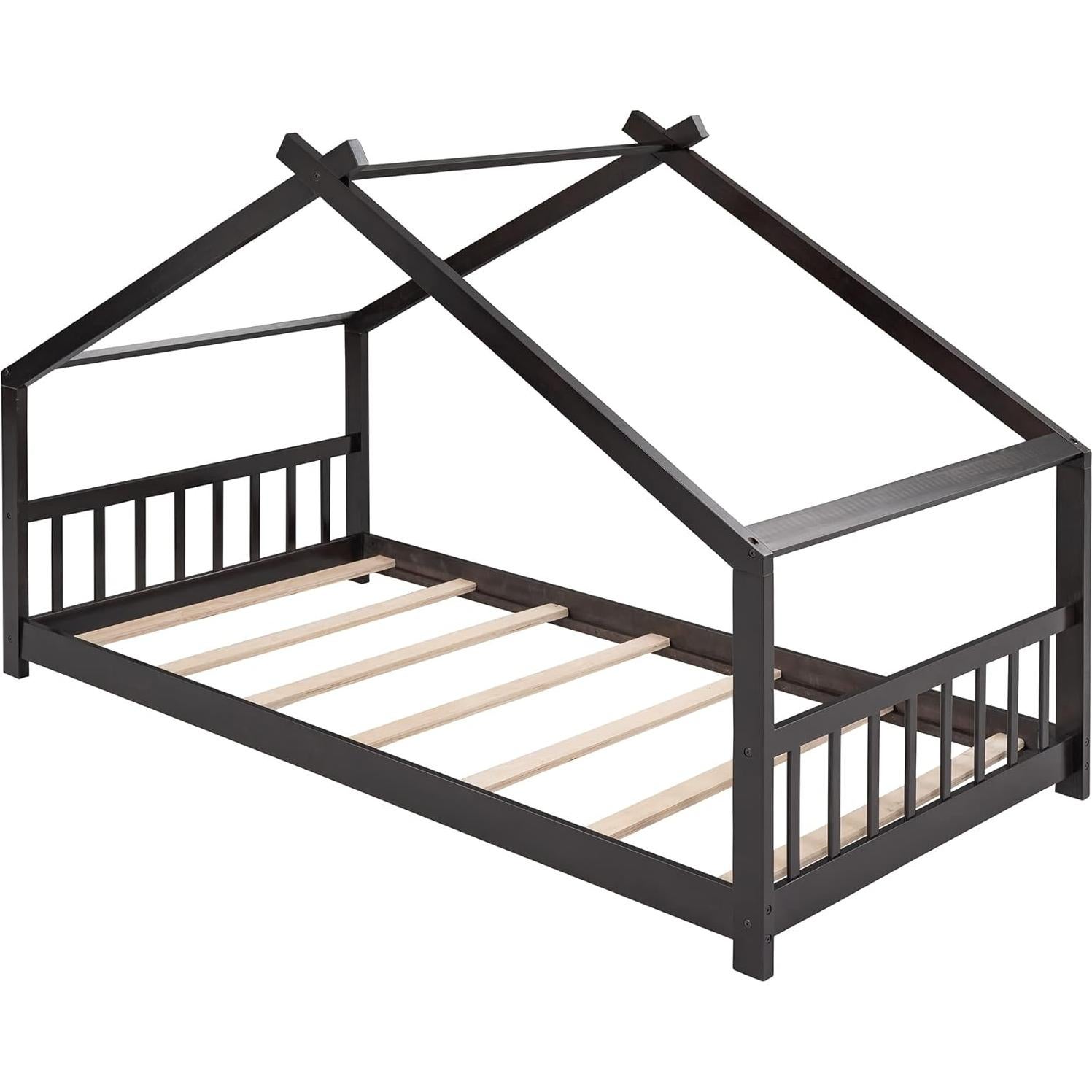 Cama Casa Twin Harper & Bright Designs Madera Espresso