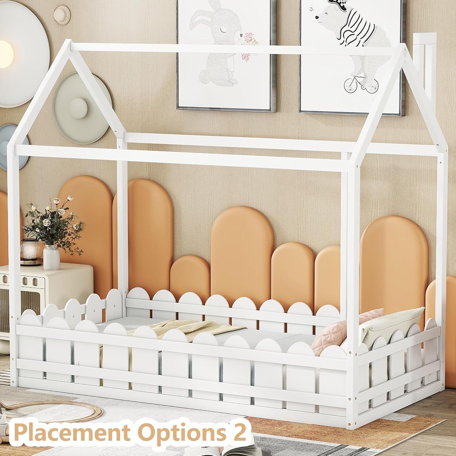 Cama Montessori Individual Bellemave con Barandilla y Techo