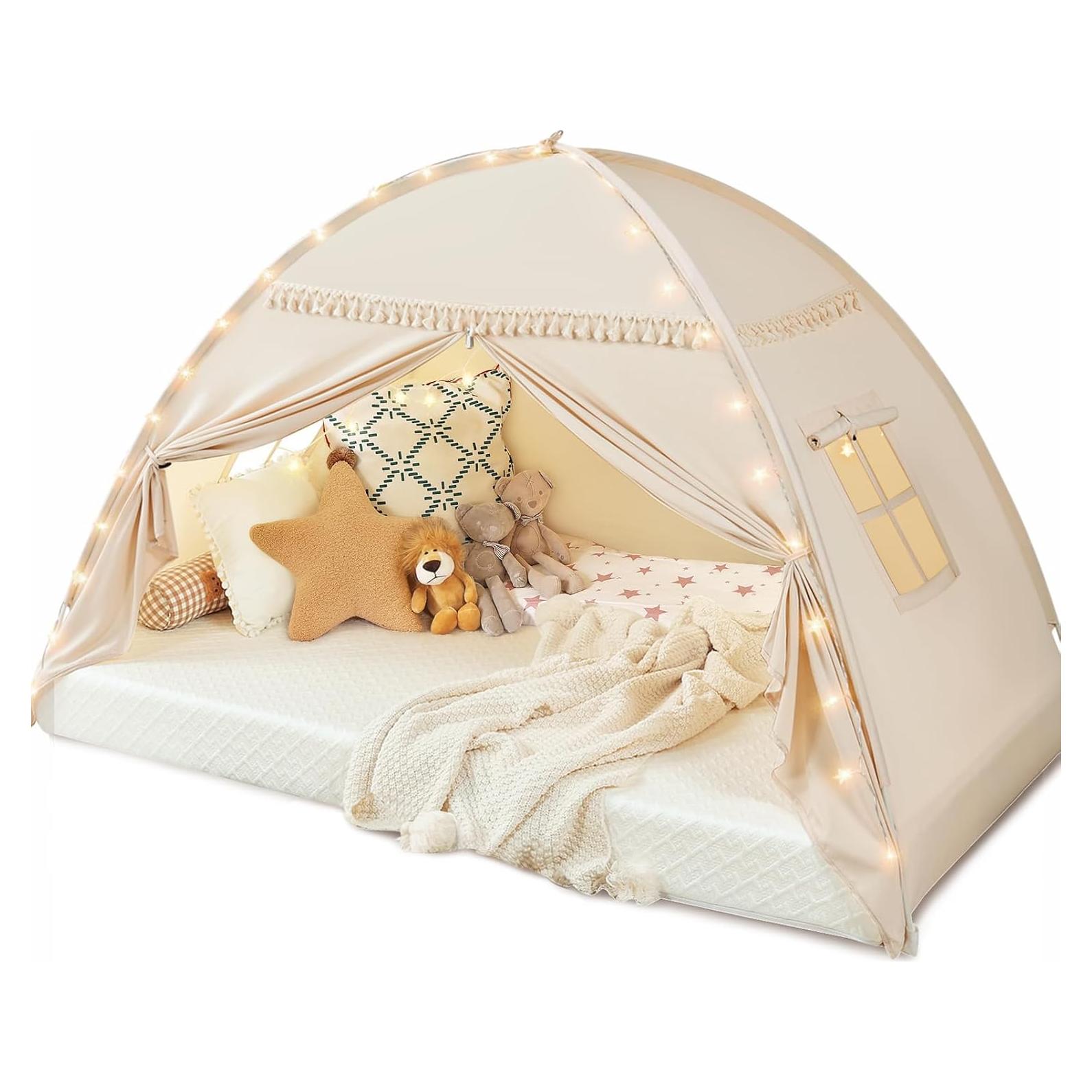 Carpa de Cama para Niños Sumbababy 197.6x101.1 cm Beige