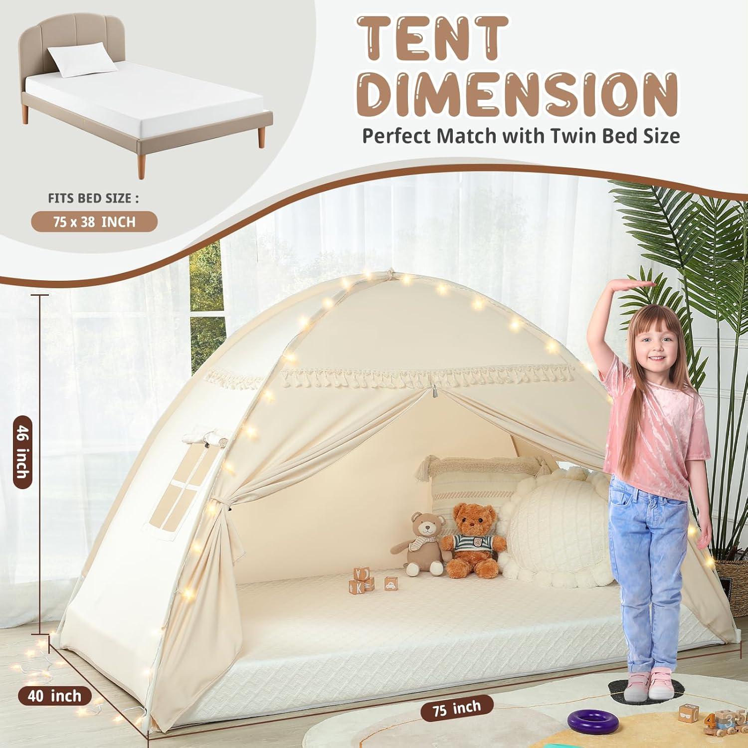 Carpa de Cama para Niños Sumbababy 197.6x101.1 cm Beige