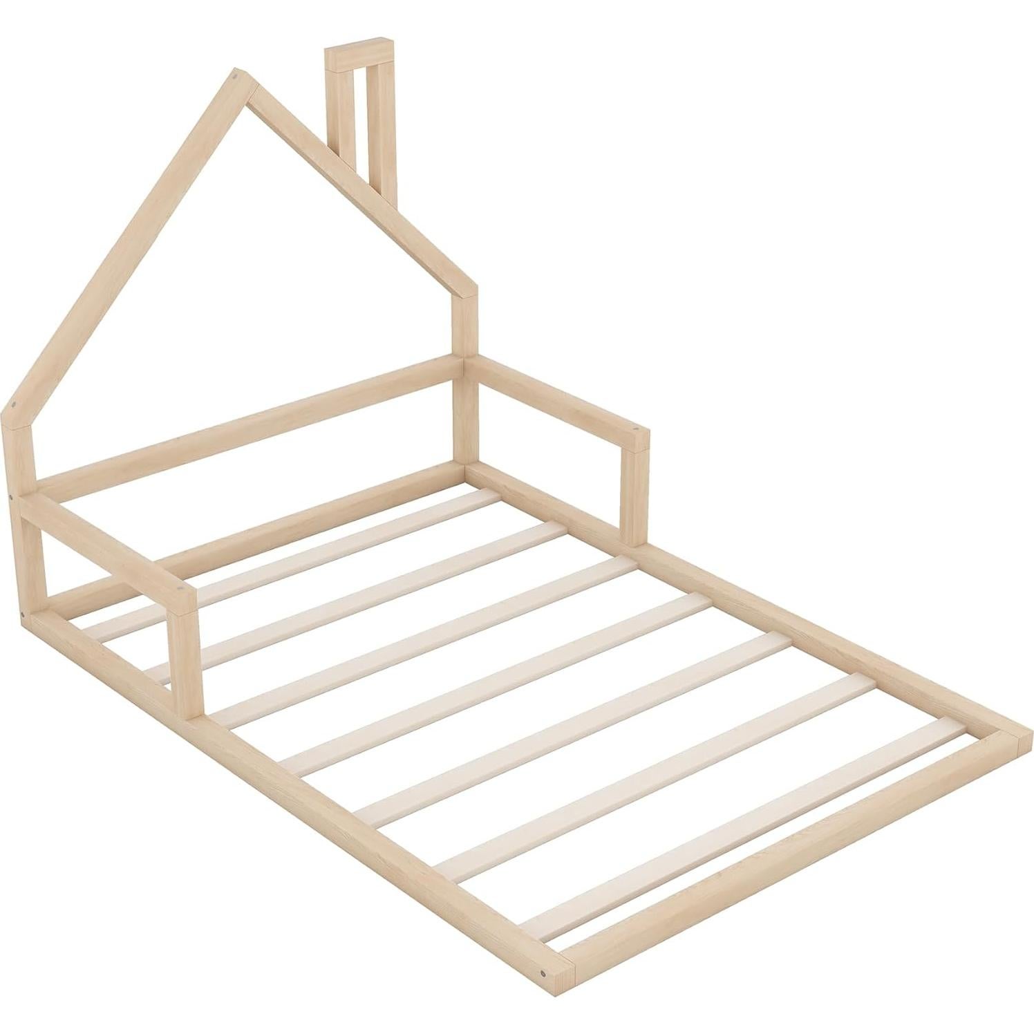 Cama Montessori Completa Harper & Bright con Cabecera Casa Natural