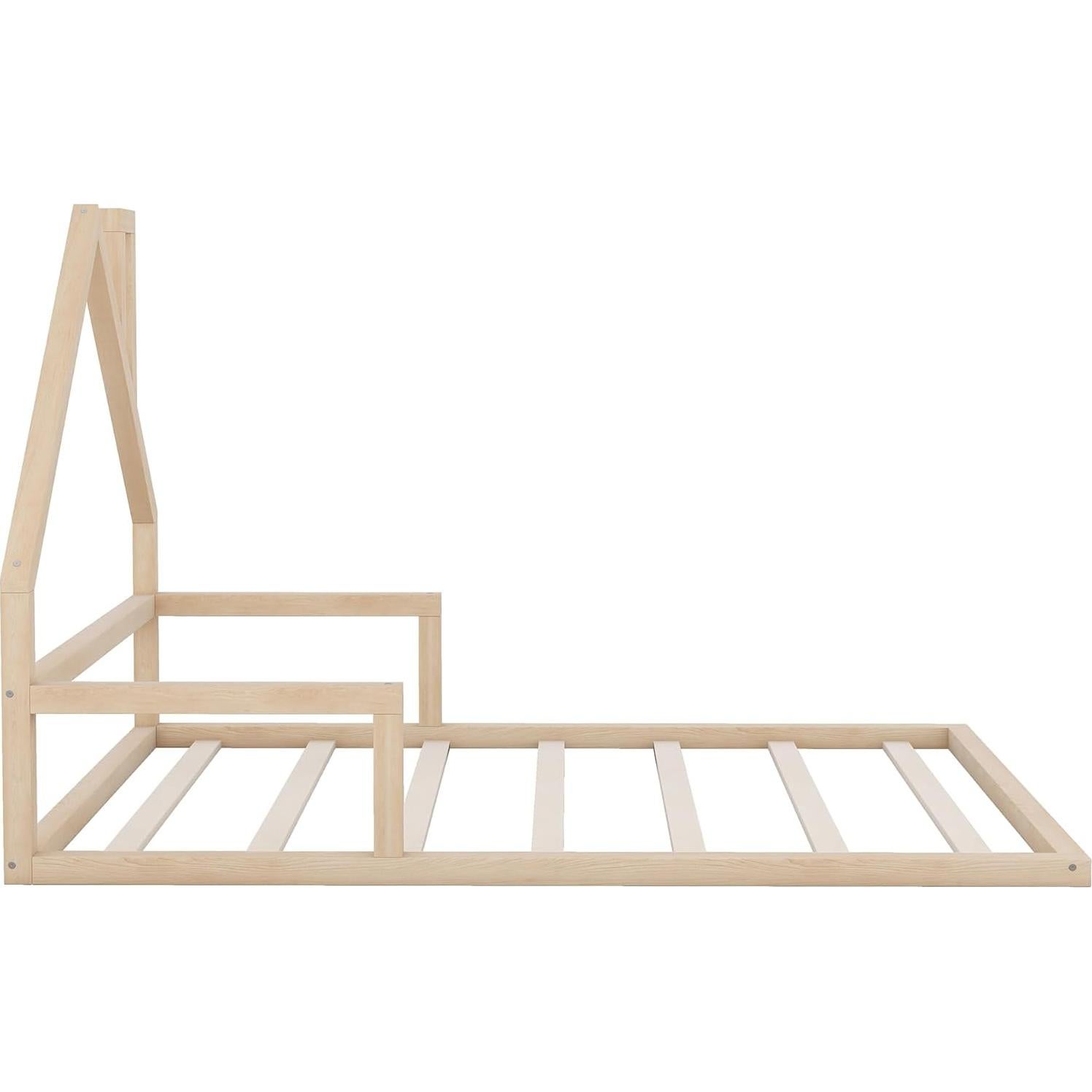 Cama Montessori Completa Harper & Bright con Cabecera Casa Natural