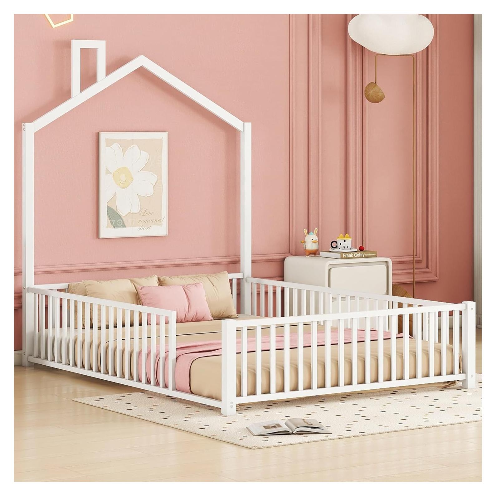 Cama Montessori Completa Bellemave con Barandilla y Chimenea