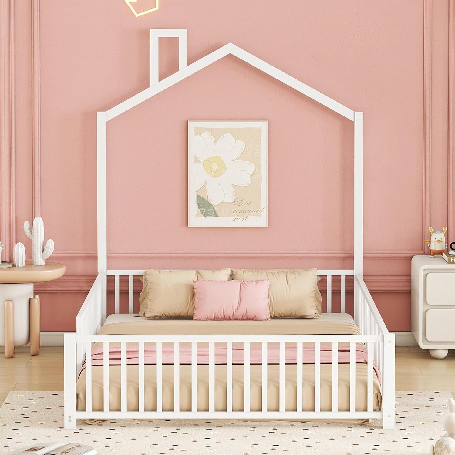 Cama Montessori Completa Bellemave con Barandilla y Chimenea