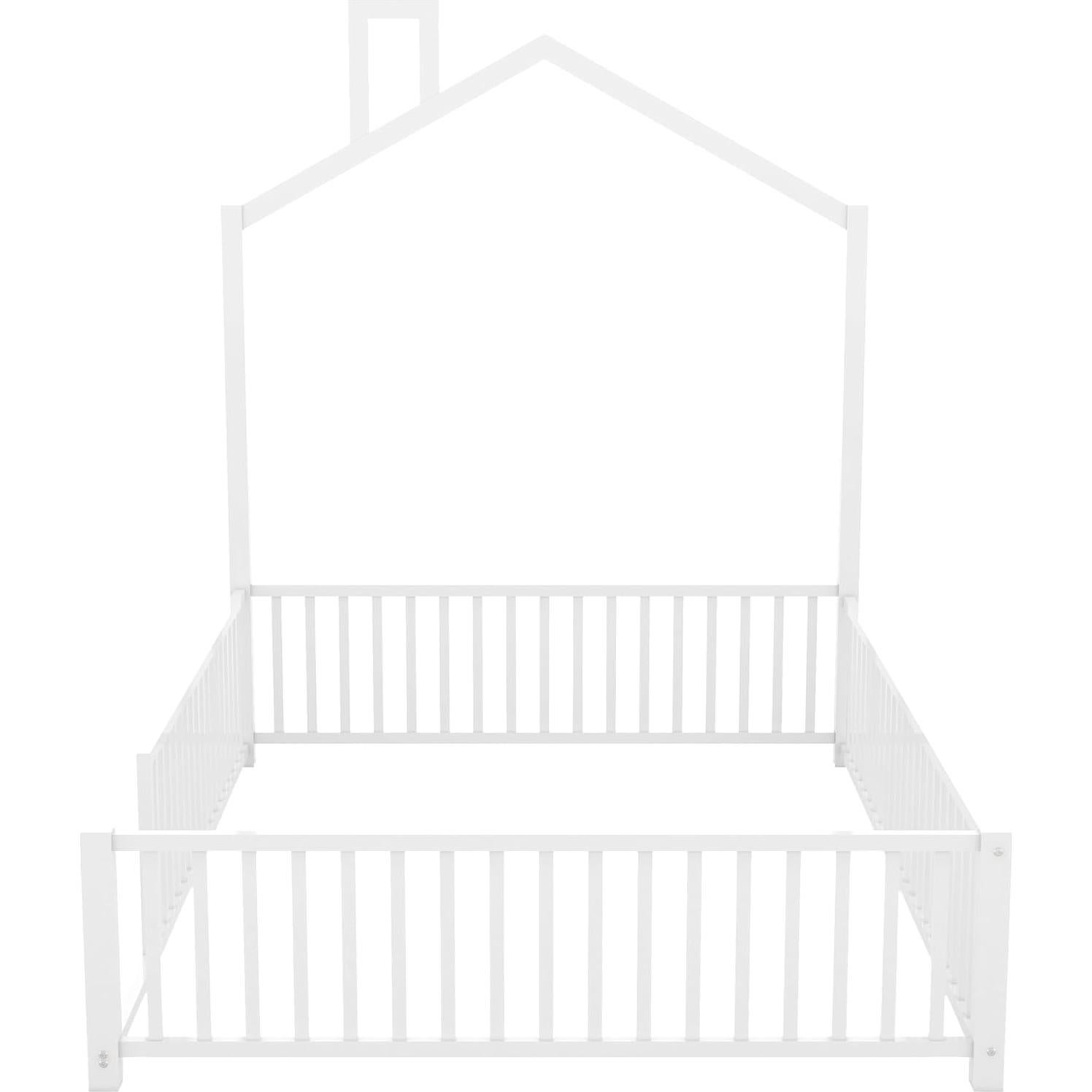 Cama Montessori Completa Bellemave con Barandilla y Chimenea