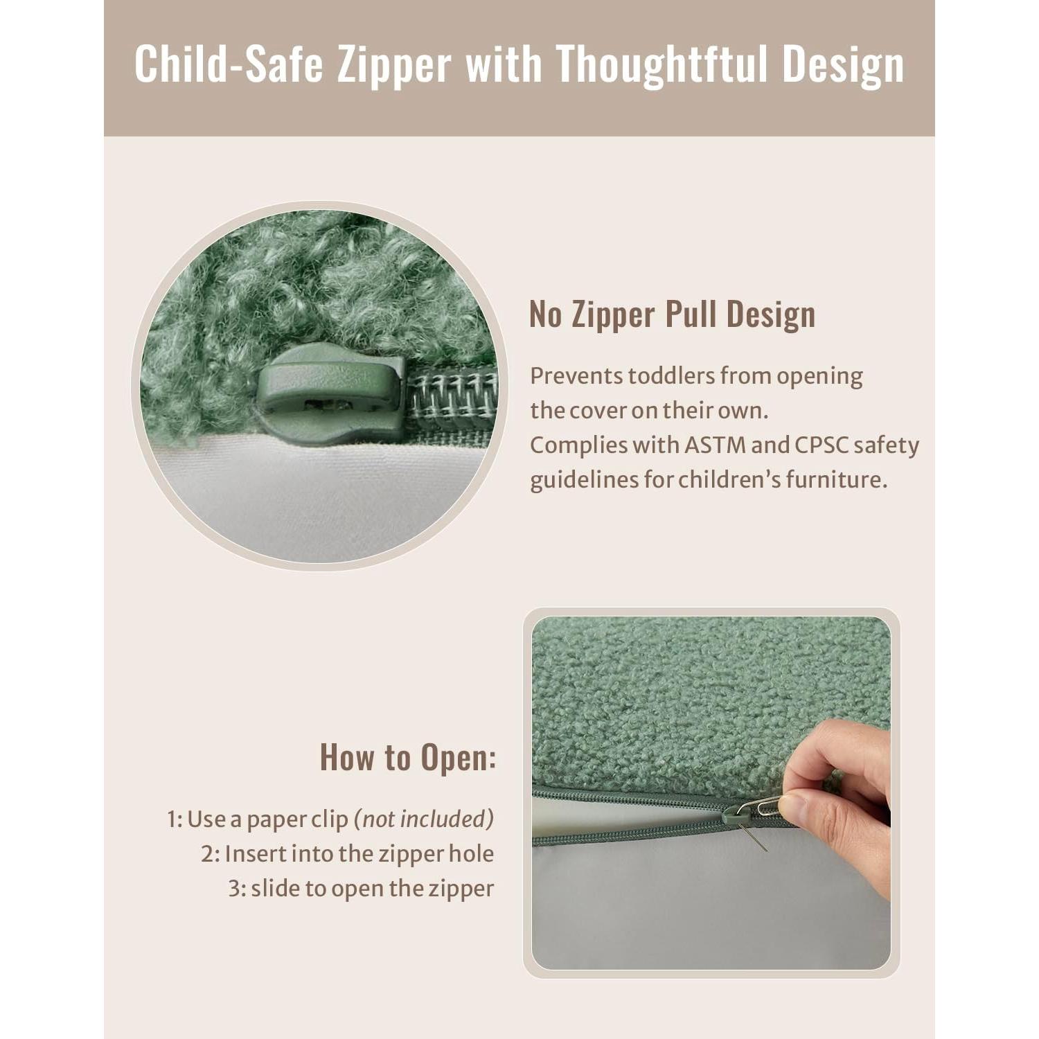 Sofá Infantil Blissful Diary Verde 2 en 1 Convertible Reclinable