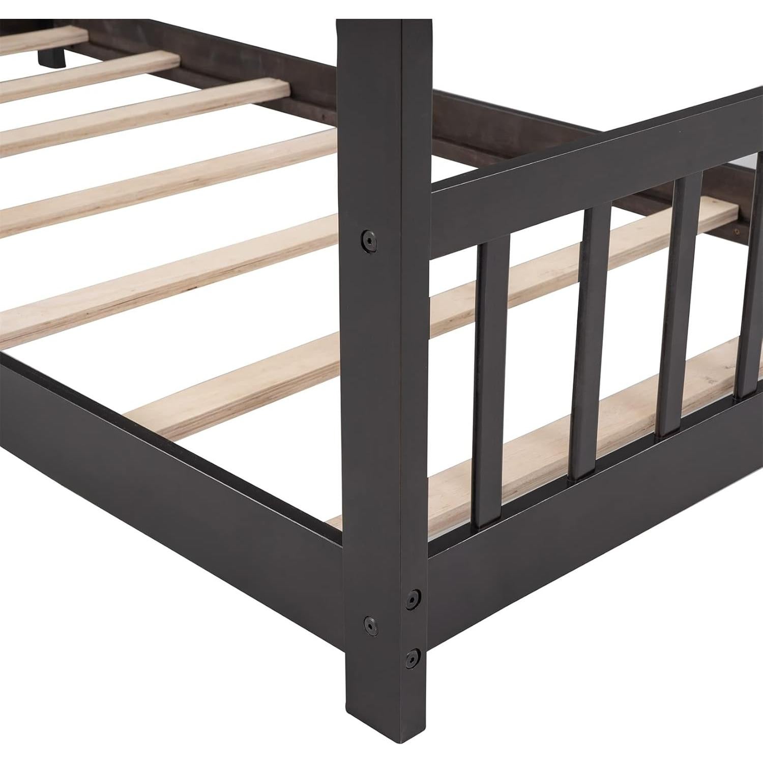Marco de Cama Montessori Twin Bellemave de Madera Espresso