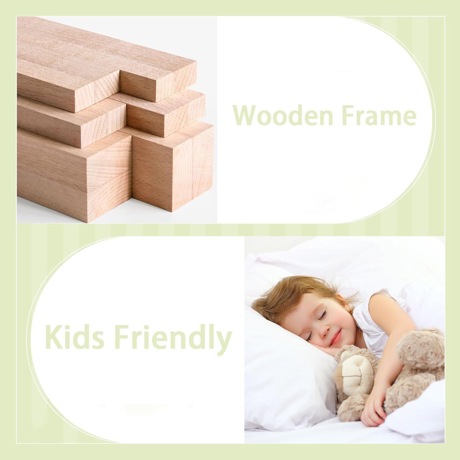 Cama Montessori Twin YHUBHSIS Blanca con Cerca y Puerta Removible