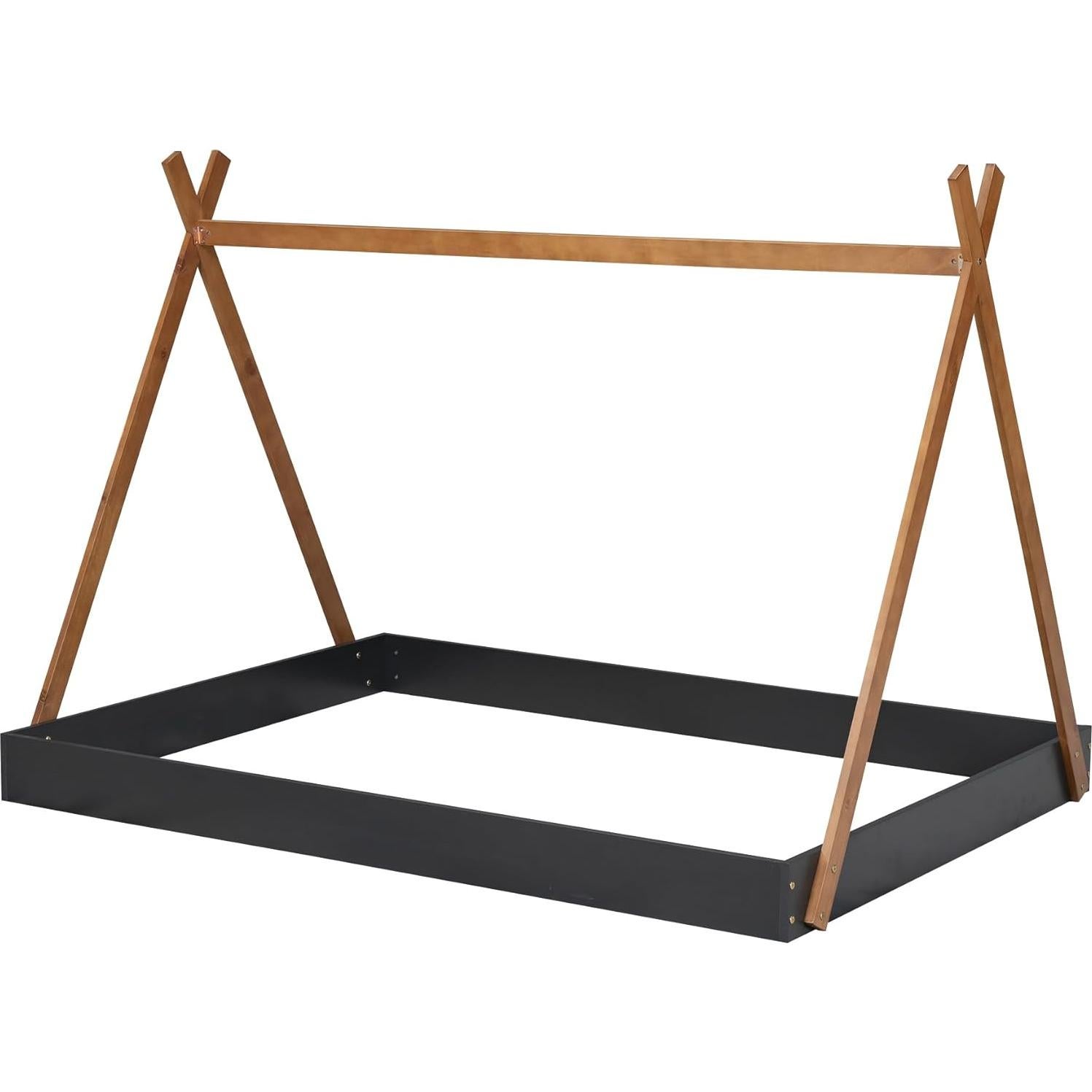 Cama Teepee Completa Montessori Harper & Bright, Negro y Marrón