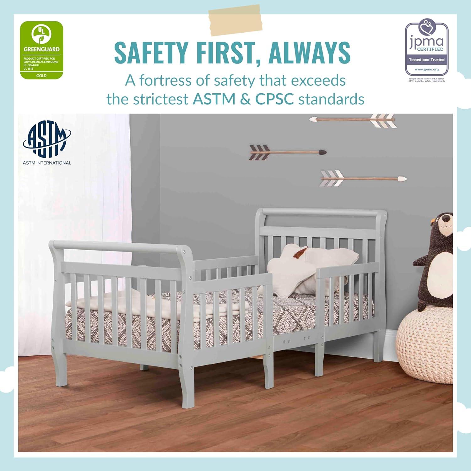 Cama Convertible 3-en-1 Dream On Me Emma Gris Acero