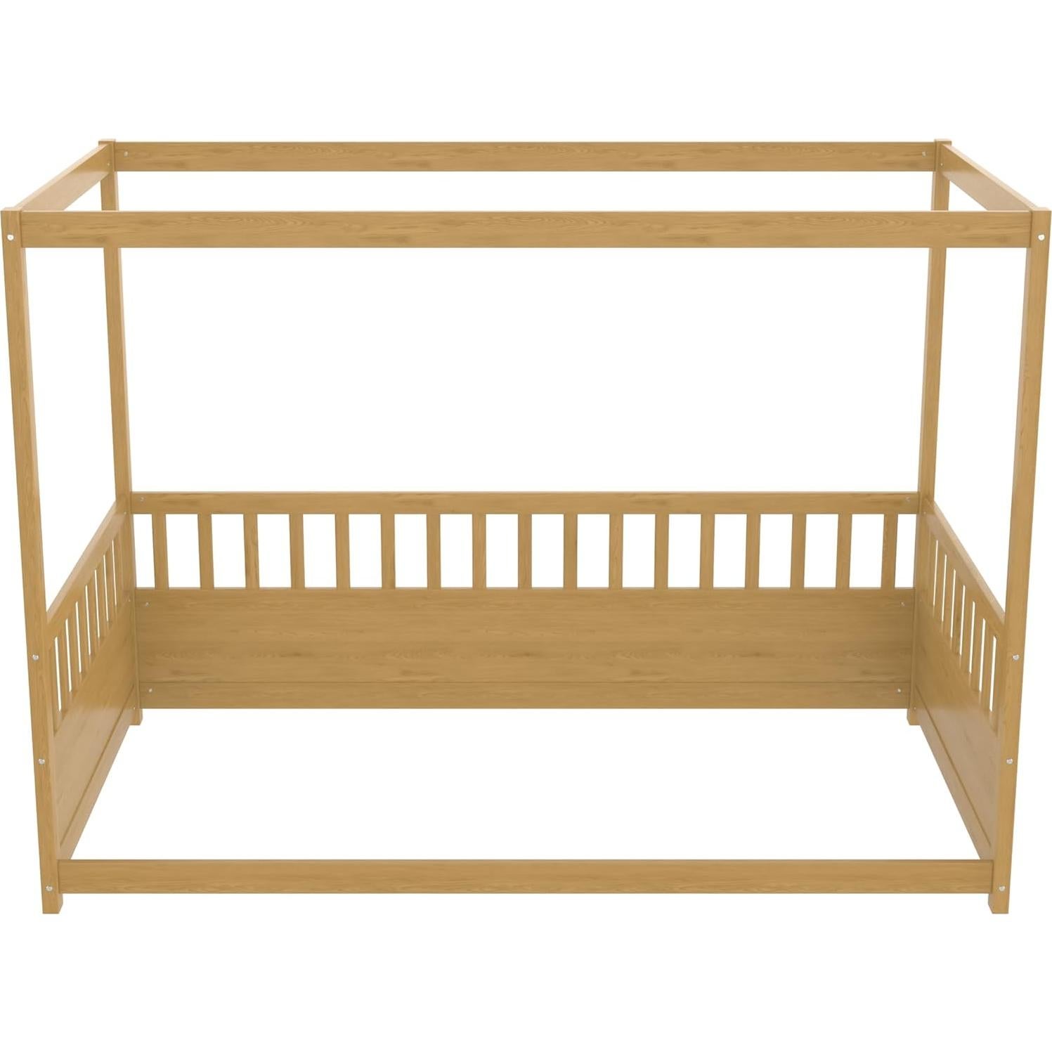 Cama Canopy Twin Bellemave con Barandillas y Alta Cerca