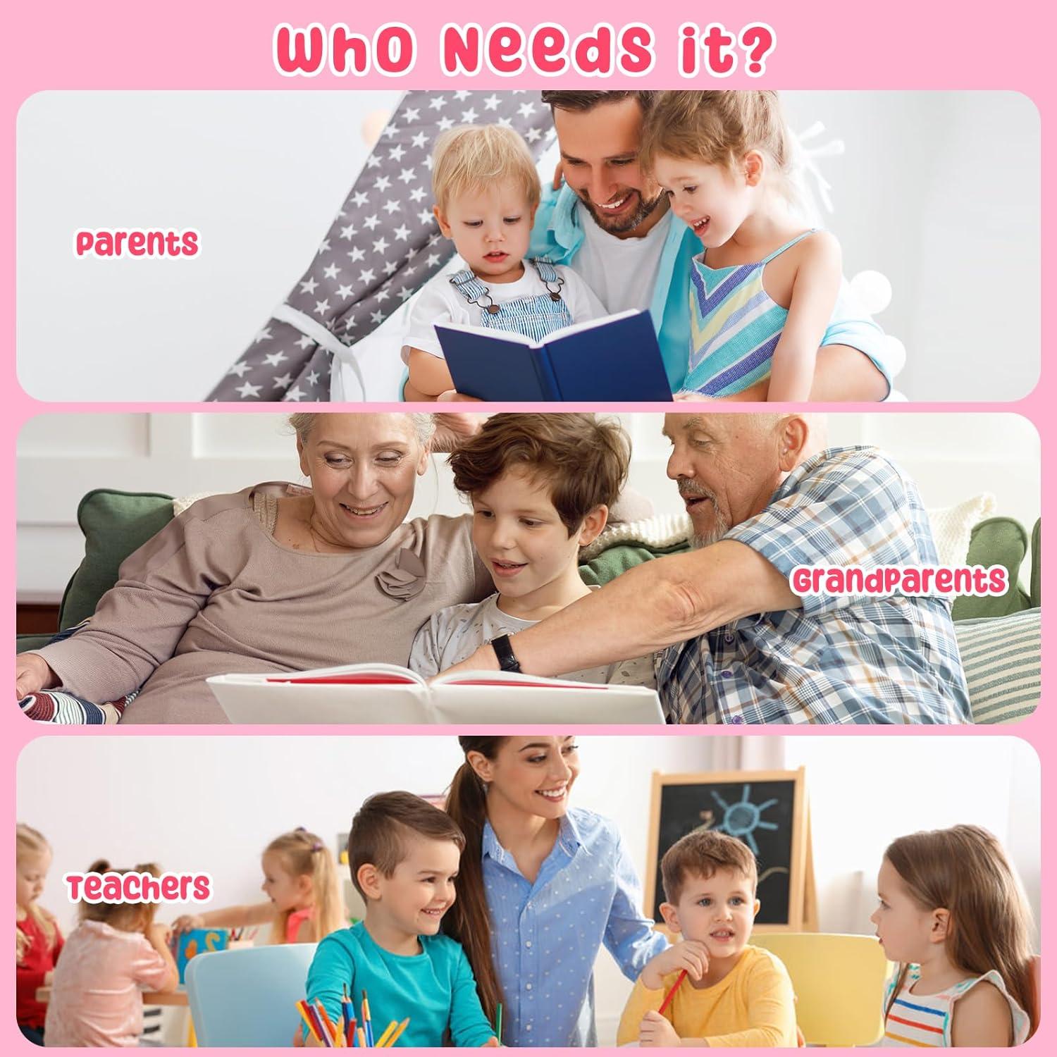 Estantería Infantil Rosa VORTULIUK 3 Niveles Almacenamiento Juguetes