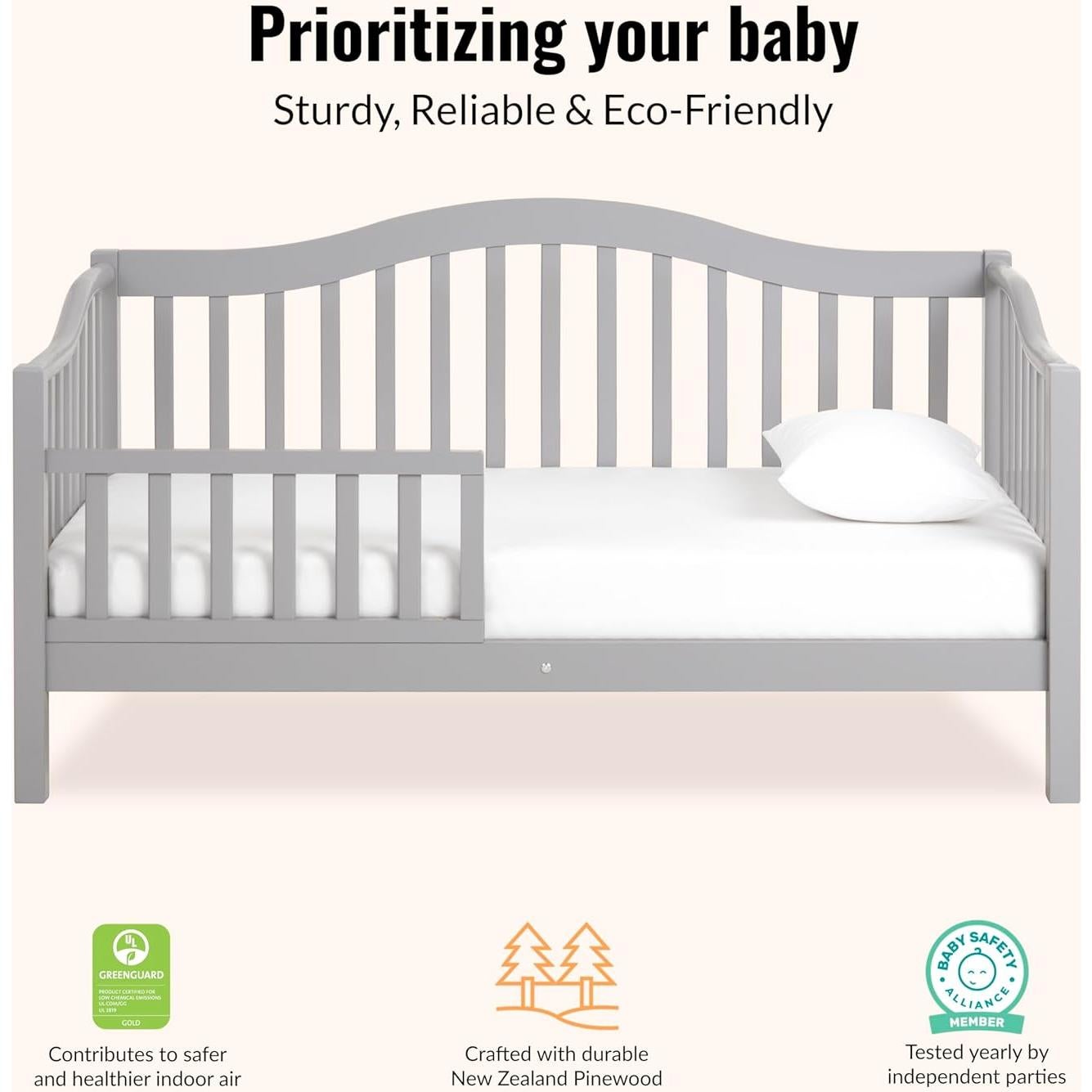 Cama de Día para Niños Dream On Me Austin Gris Pebble