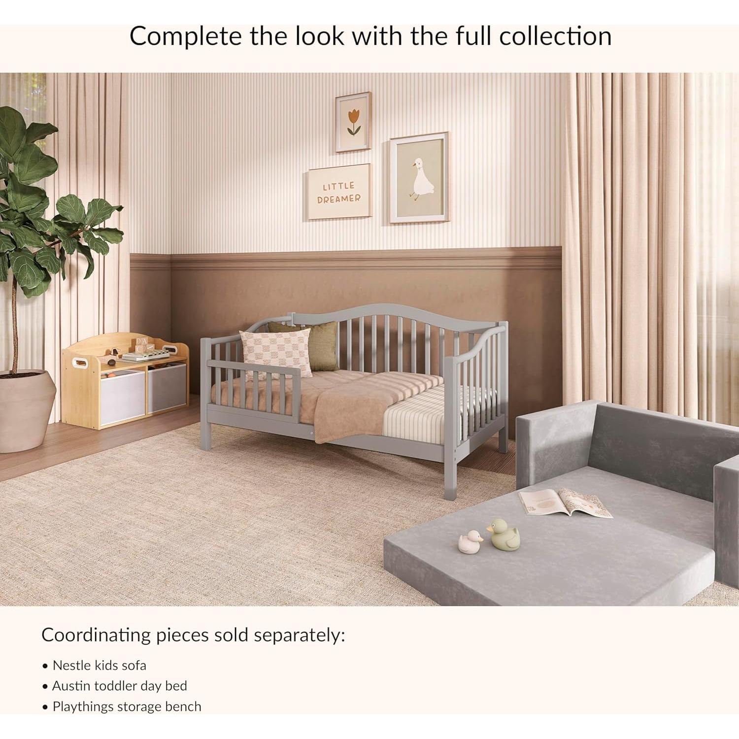 Cama de Día para Niños Dream On Me Austin Gris Pebble