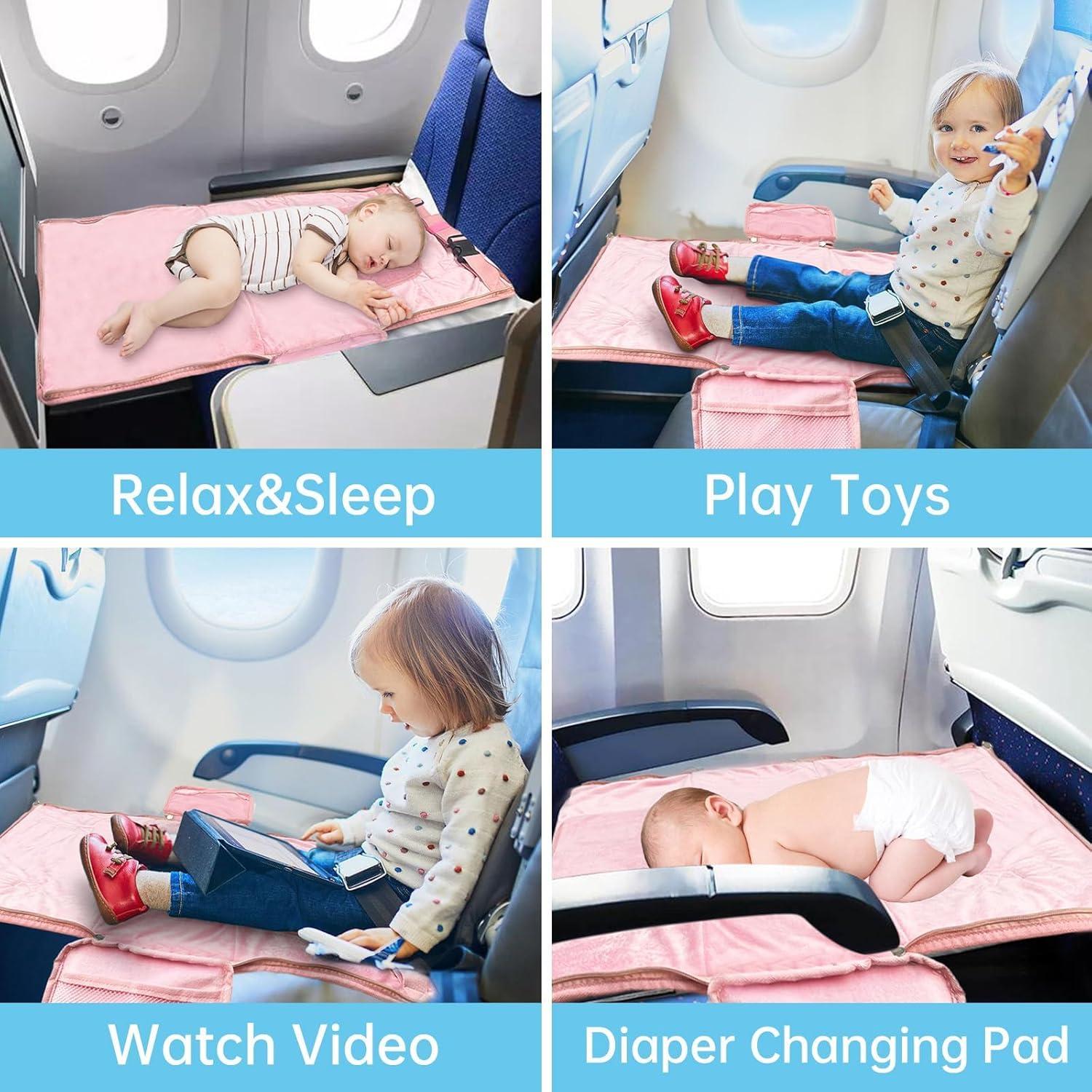 Cama de Viaje para Niños Zyphoria Rosa - Extensor de Asiento