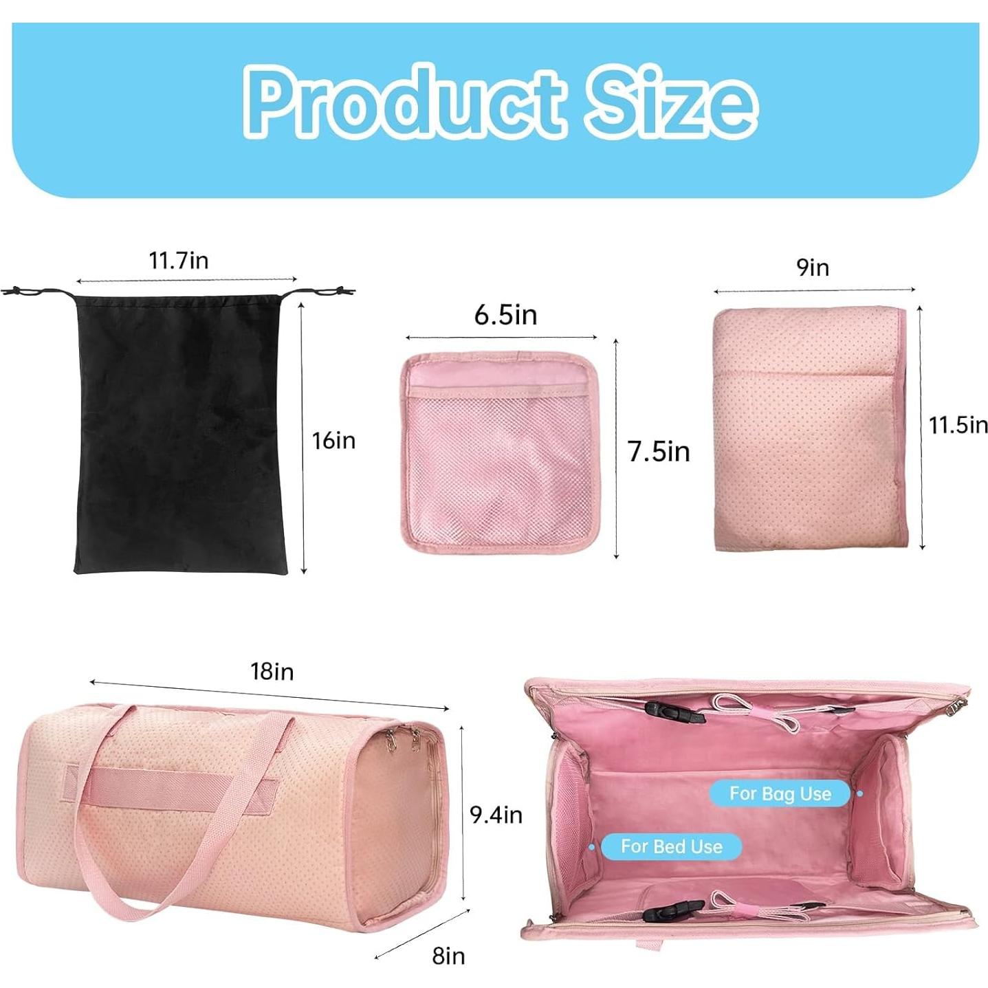 Cama de Viaje para Niños Zyphoria Rosa - Extensor de Asiento