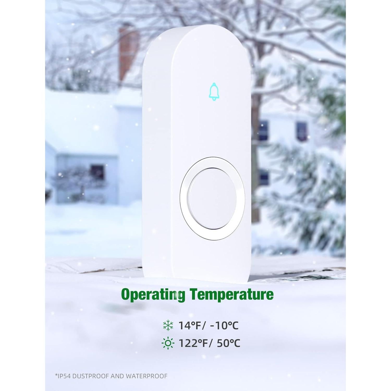 Timbre Inalámbrico AIDA IP55 300m 58 Melodías 110dB