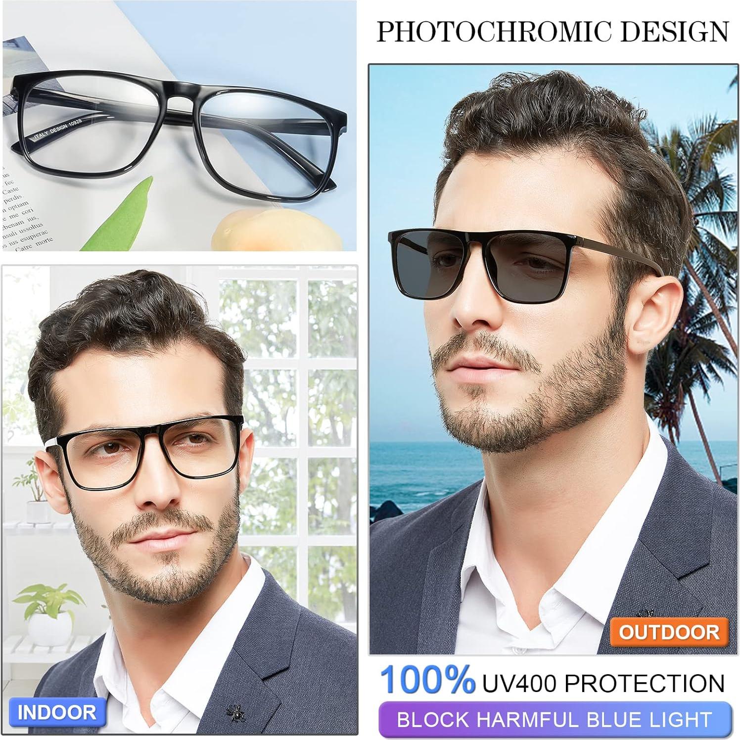 Gafas de lectura foto-cromáticas MARE AZZURO 2.0 con bloqueo luz azul