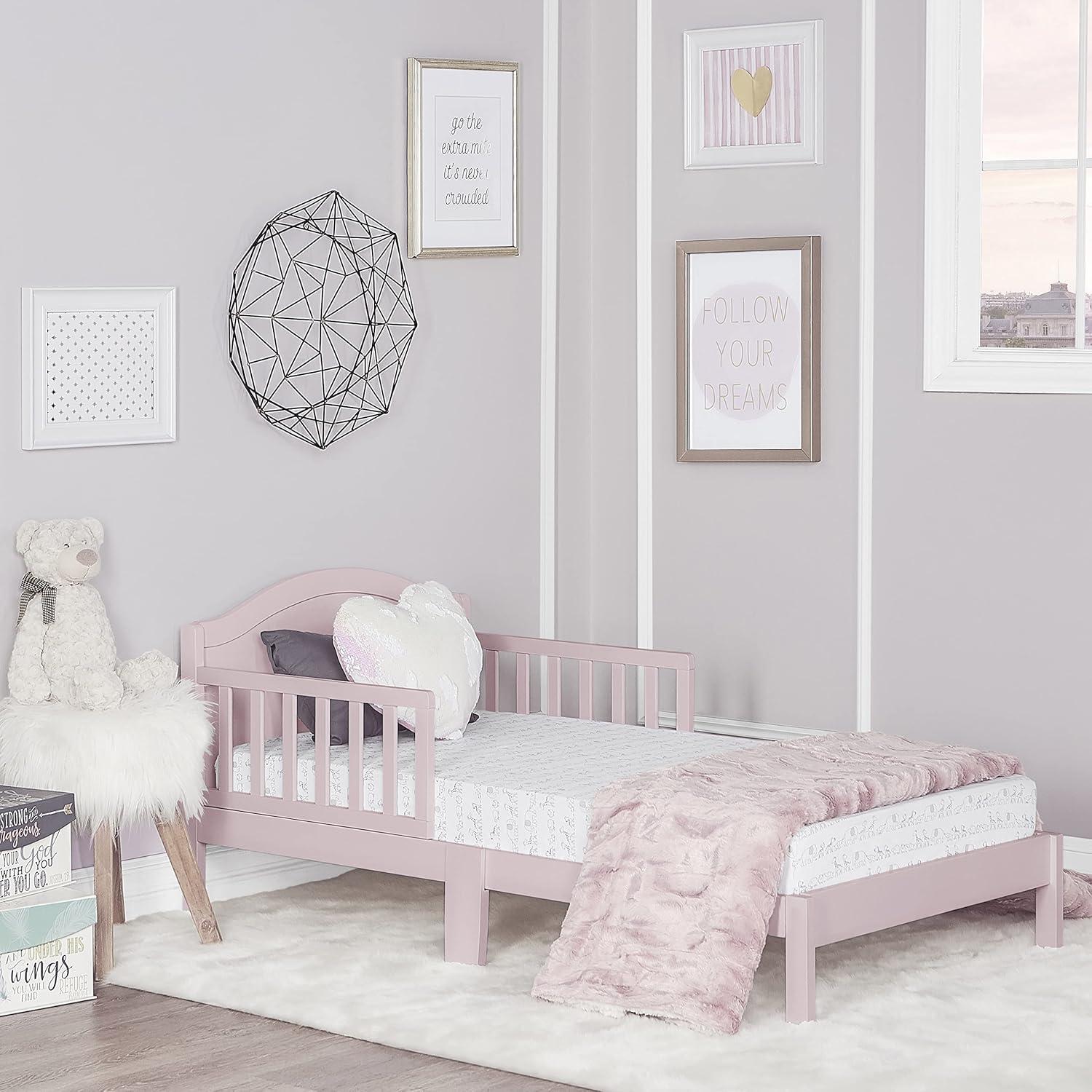 Cama para Niños Pequeños Dream On Me Sydney Rosa 135x74 cm