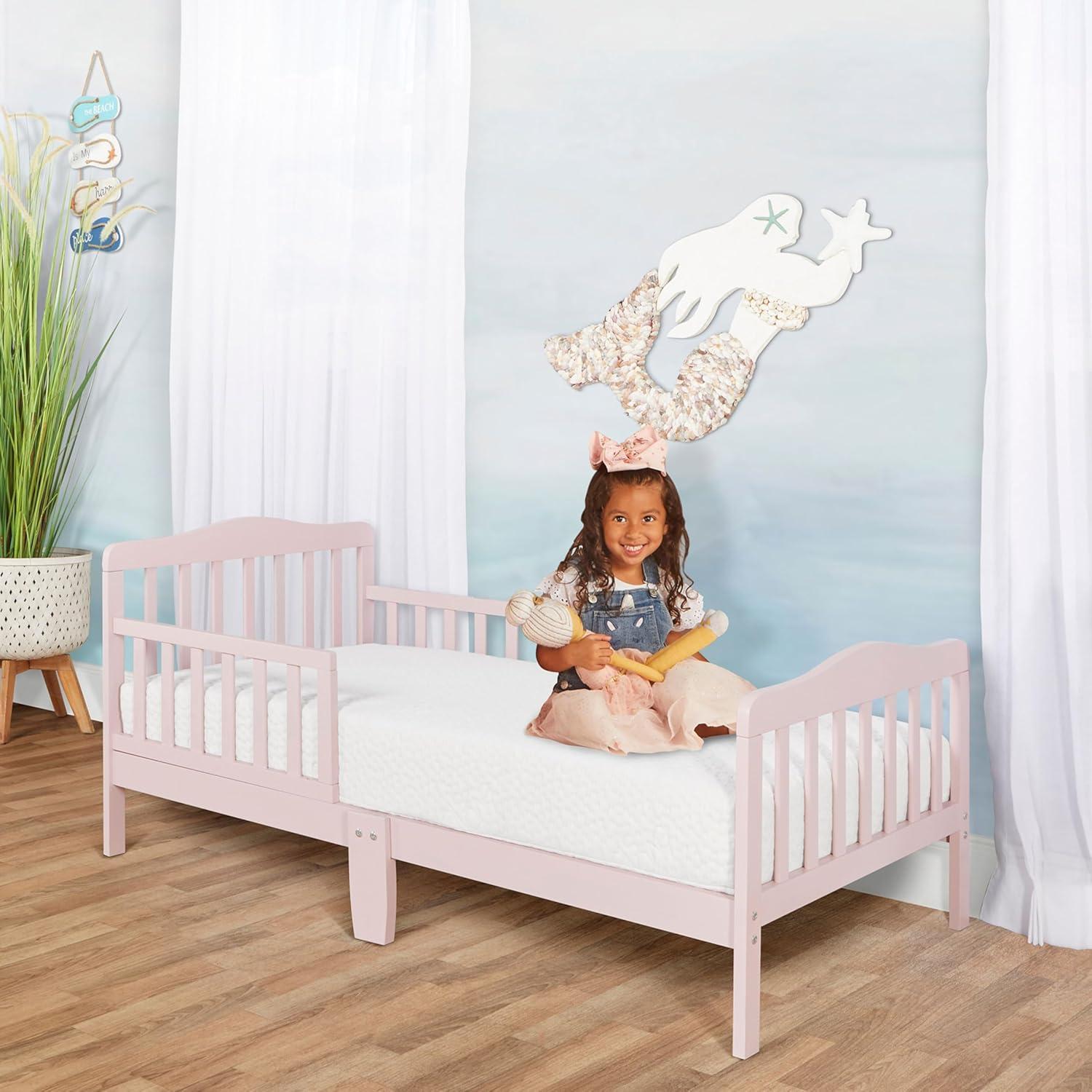 Cama para Niños Pequeños Dream On Me Sydney Rosa 135x74 cm
