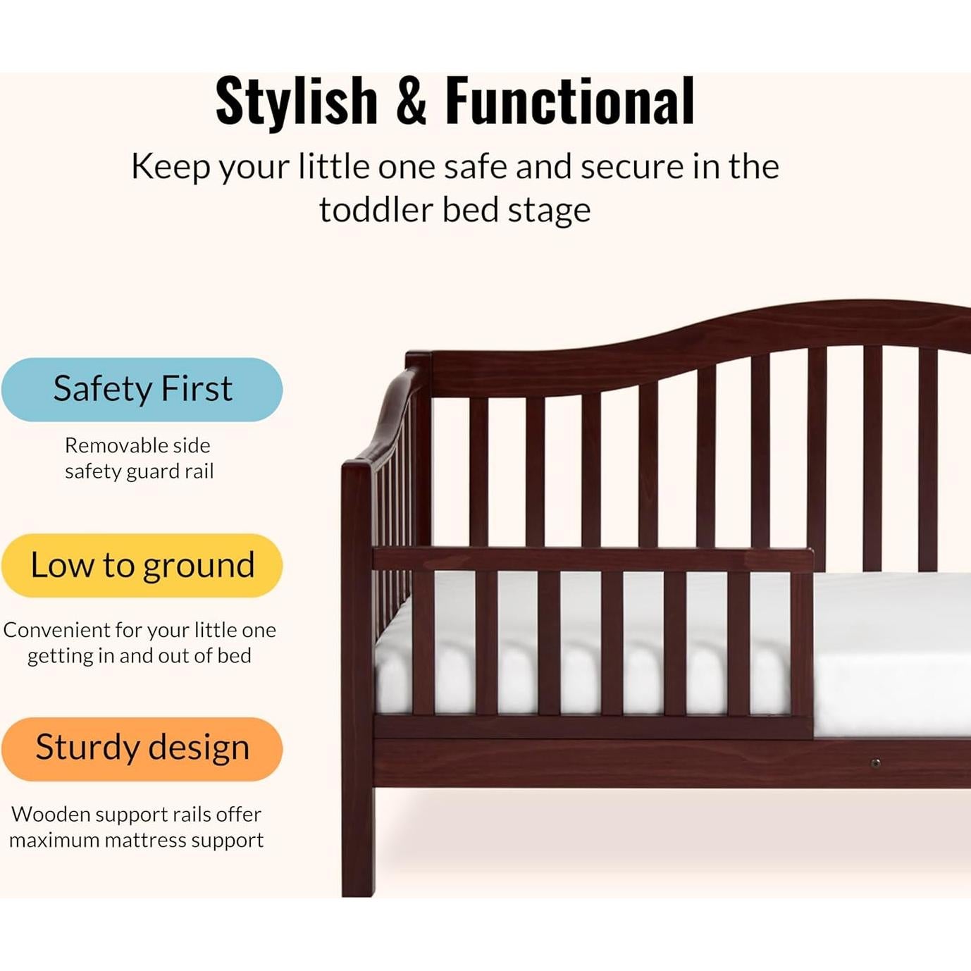 Cama de Día para Niños Dream On Me Austin Pino No Tóxico