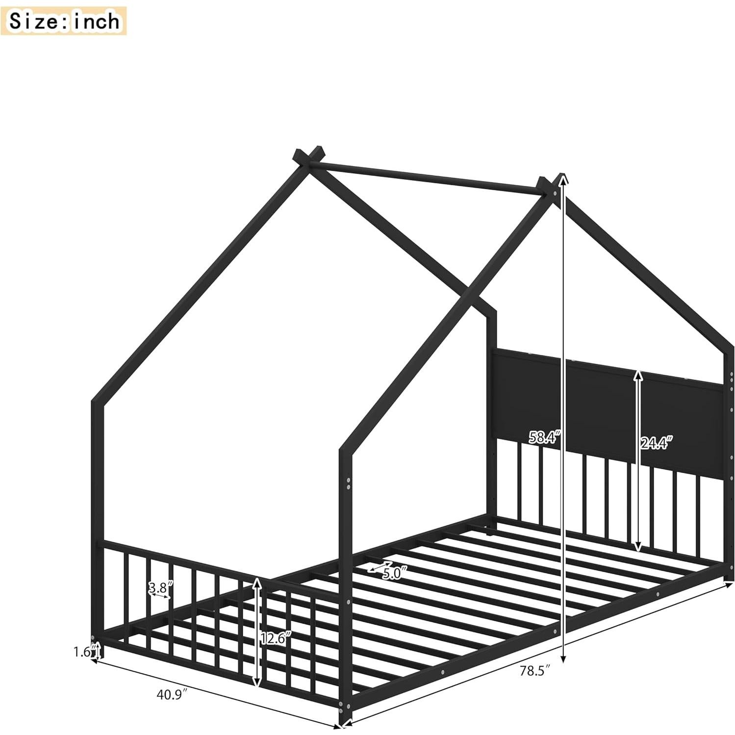 Cama Casa Infantil Twin Ball & Cast con Techo y Luces LED