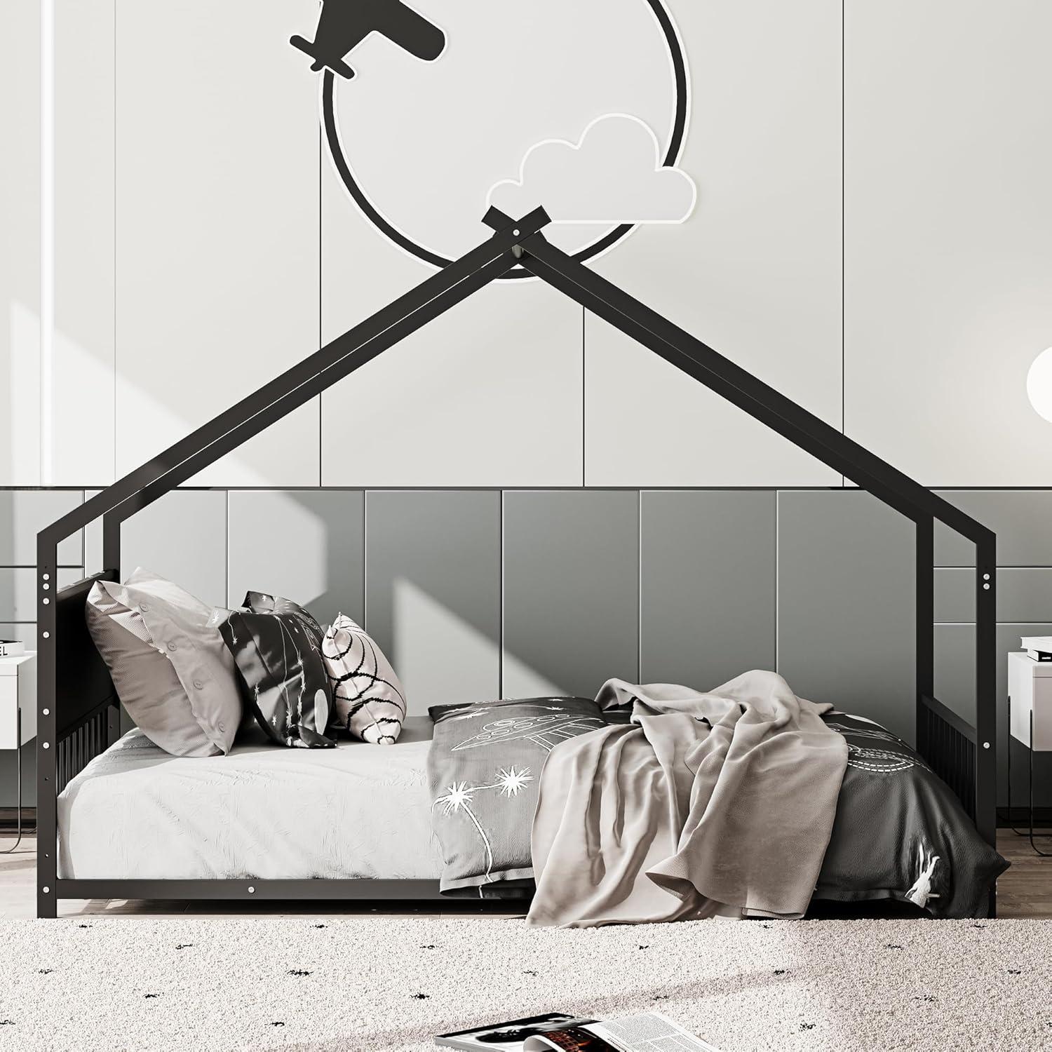 Cama Casa Infantil Twin Ball & Cast con Techo y Luces LED