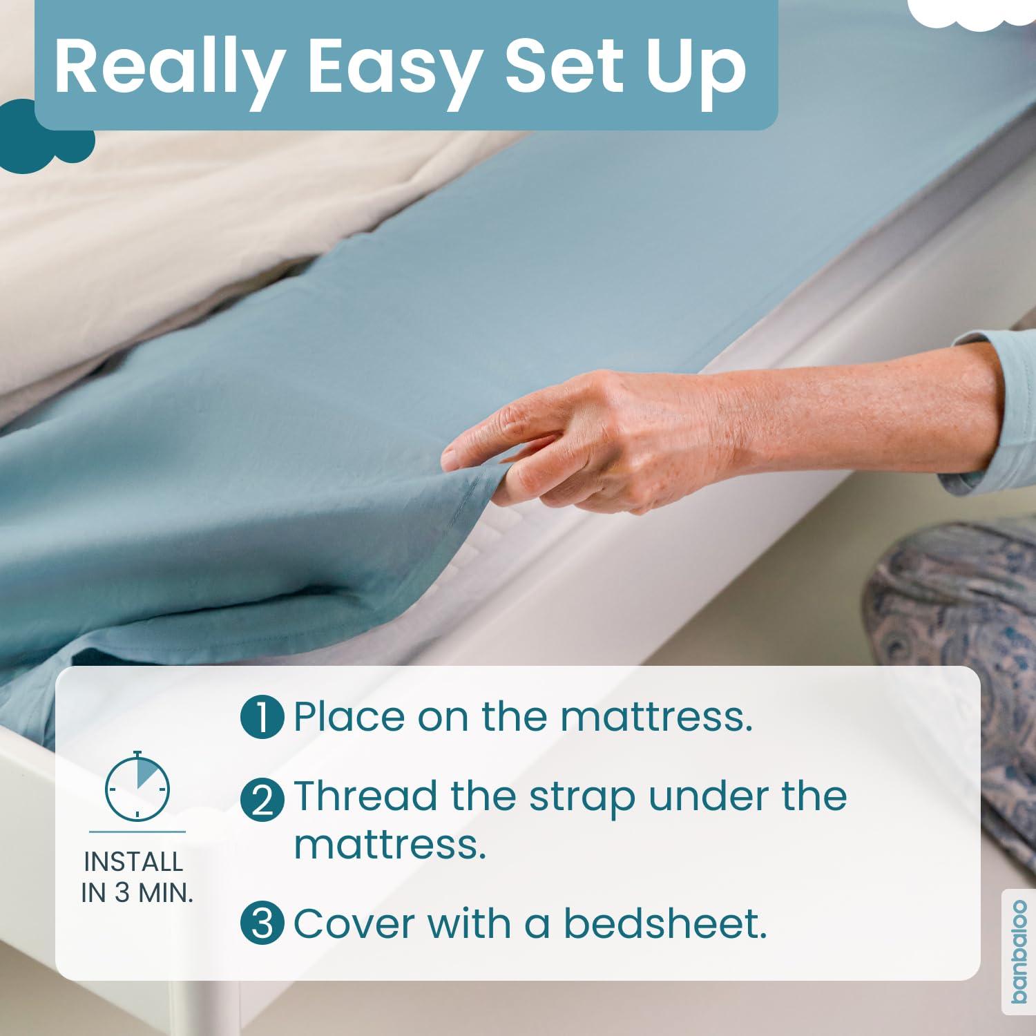 Protector de Cama para Niños Pequeños BANBALOO 135 cm Blanco