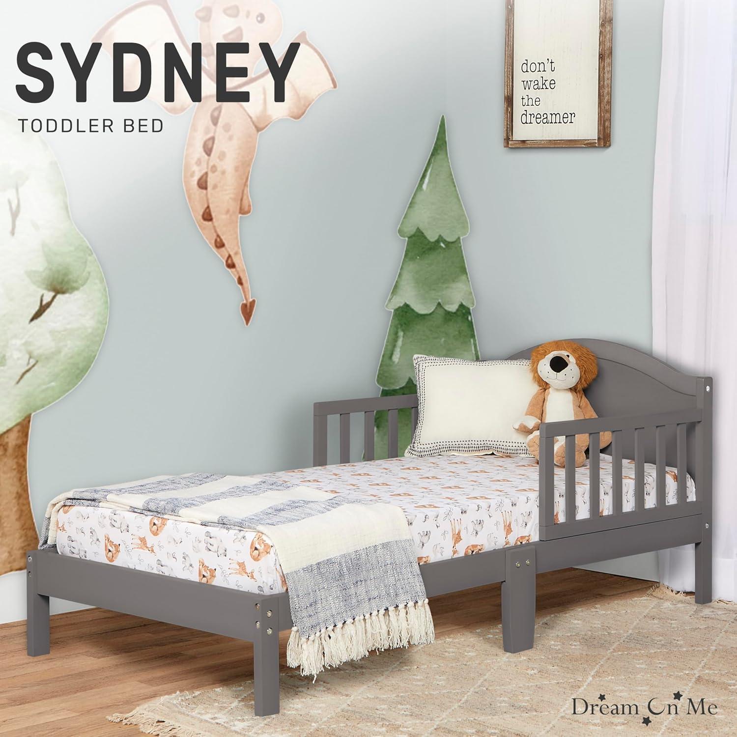 Cama para Niños Pequeños Dream On Me Sydney Gris Acero