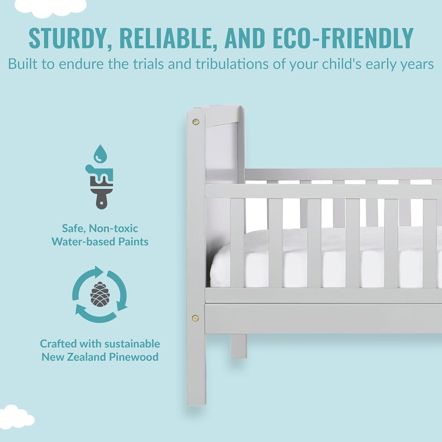 Cama para Niños Pequeños Dream On Me Brookside Gris Piedra