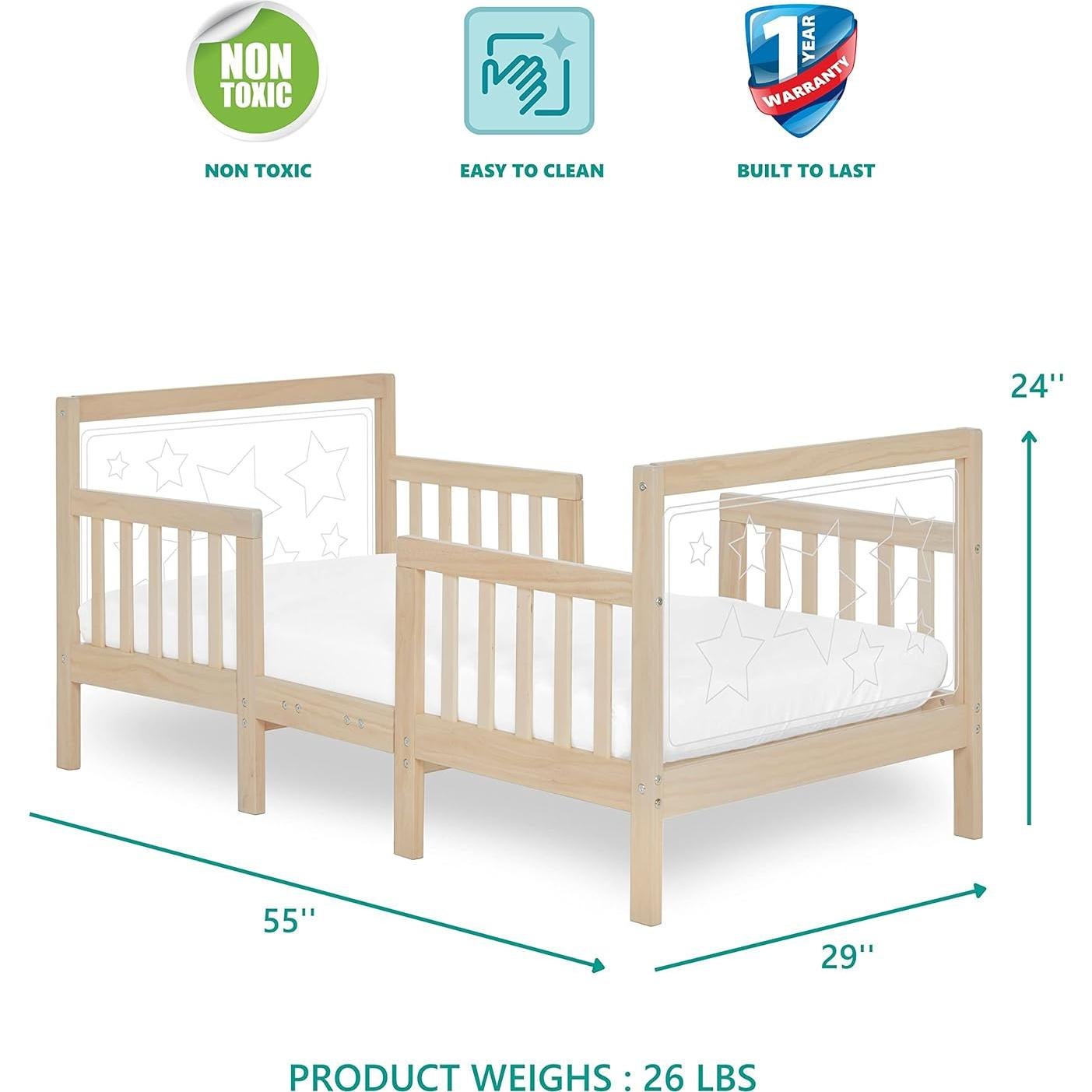 Cama Convertible Dream On Me Star 3 en 1 Roble 11.8 kg