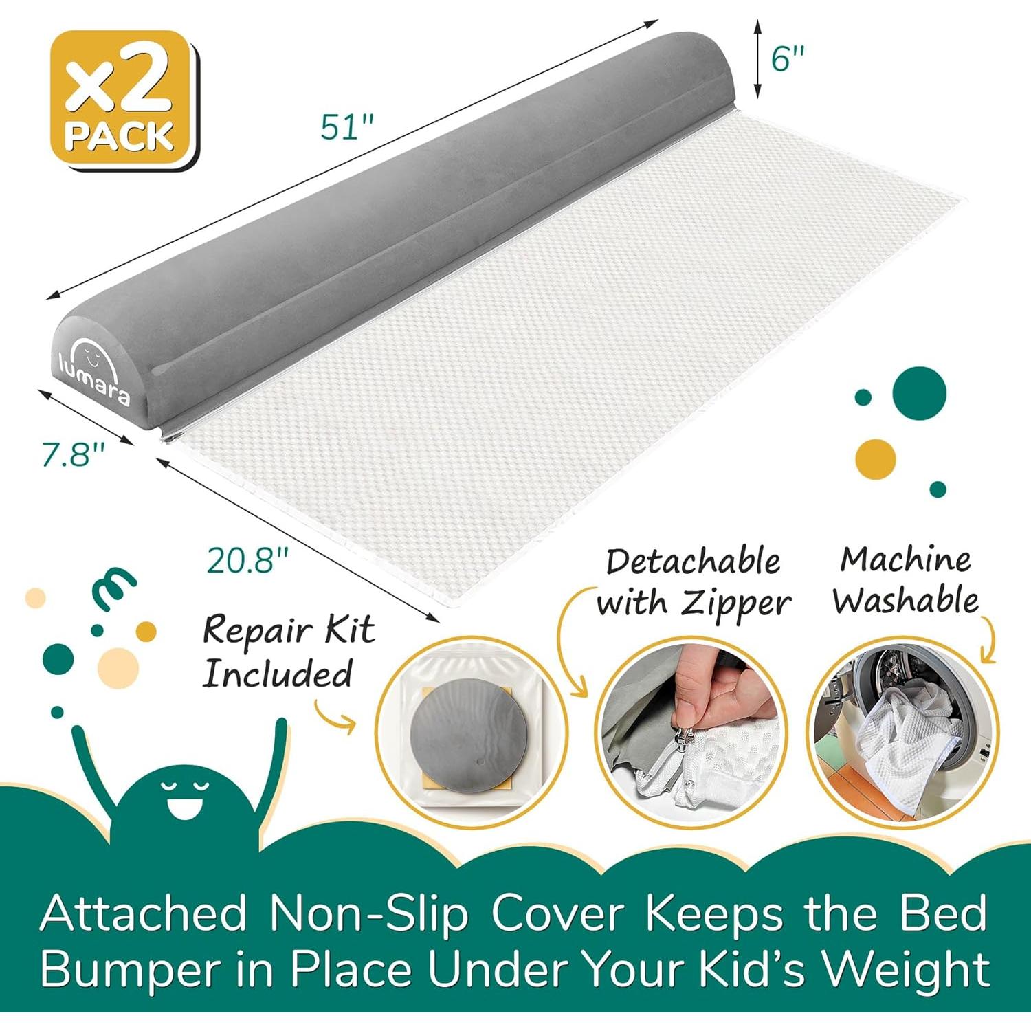 Barandilla Inflable LUMARA para Camas de Niños 2 Paquete