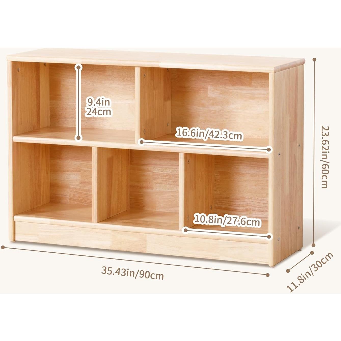 Estante Montessori OOOK de Madera 5 Compartimentos 90 cm