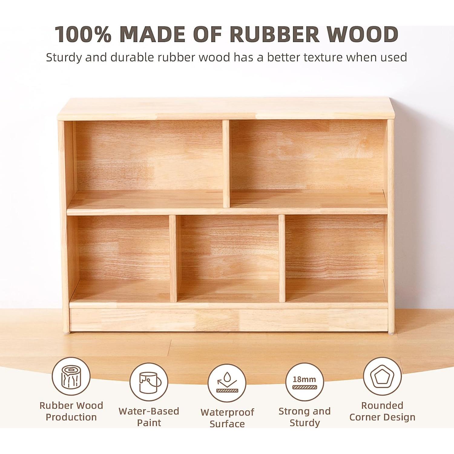 Estante Montessori OOOK de Madera 5 Compartimentos 90 cm