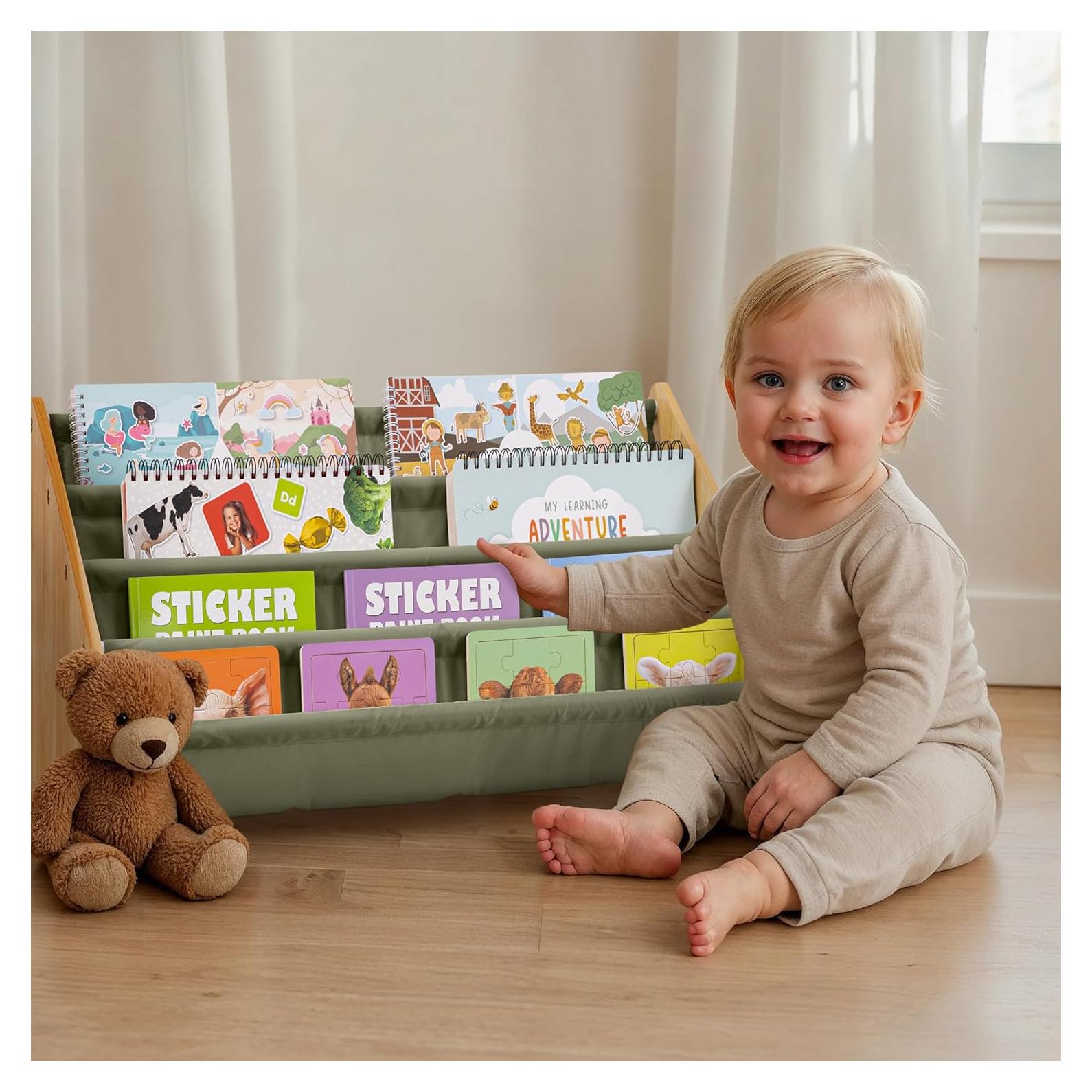 Estantería Montessori ZICOTO Salvia para Niños - 72.9x39.9 cm