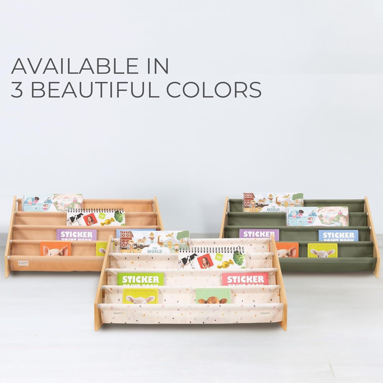 Estantería Montessori ZICOTO Salvia para Niños - 72.9x39.9 cm