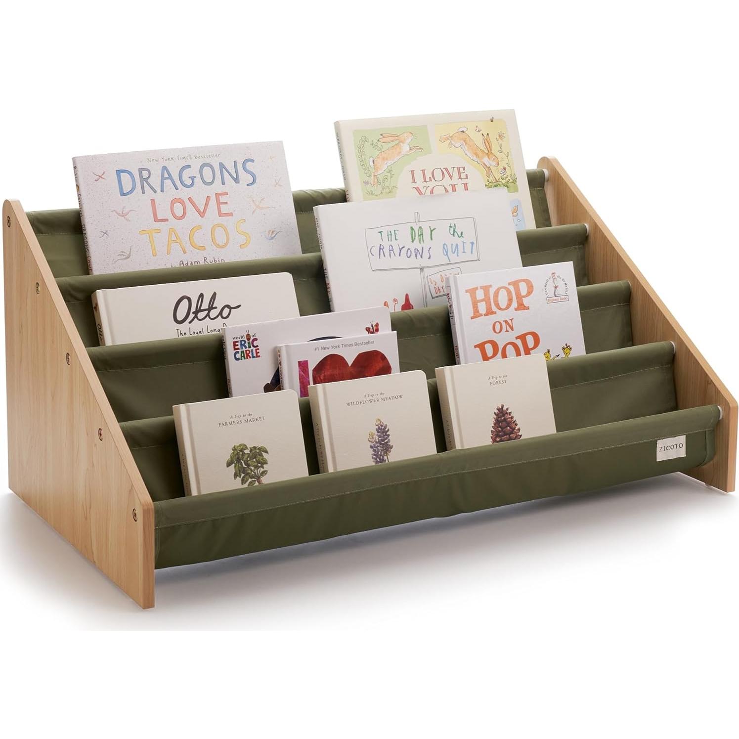 Estantería Montessori ZICOTO Salvia para Niños - 72.9x39.9 cm