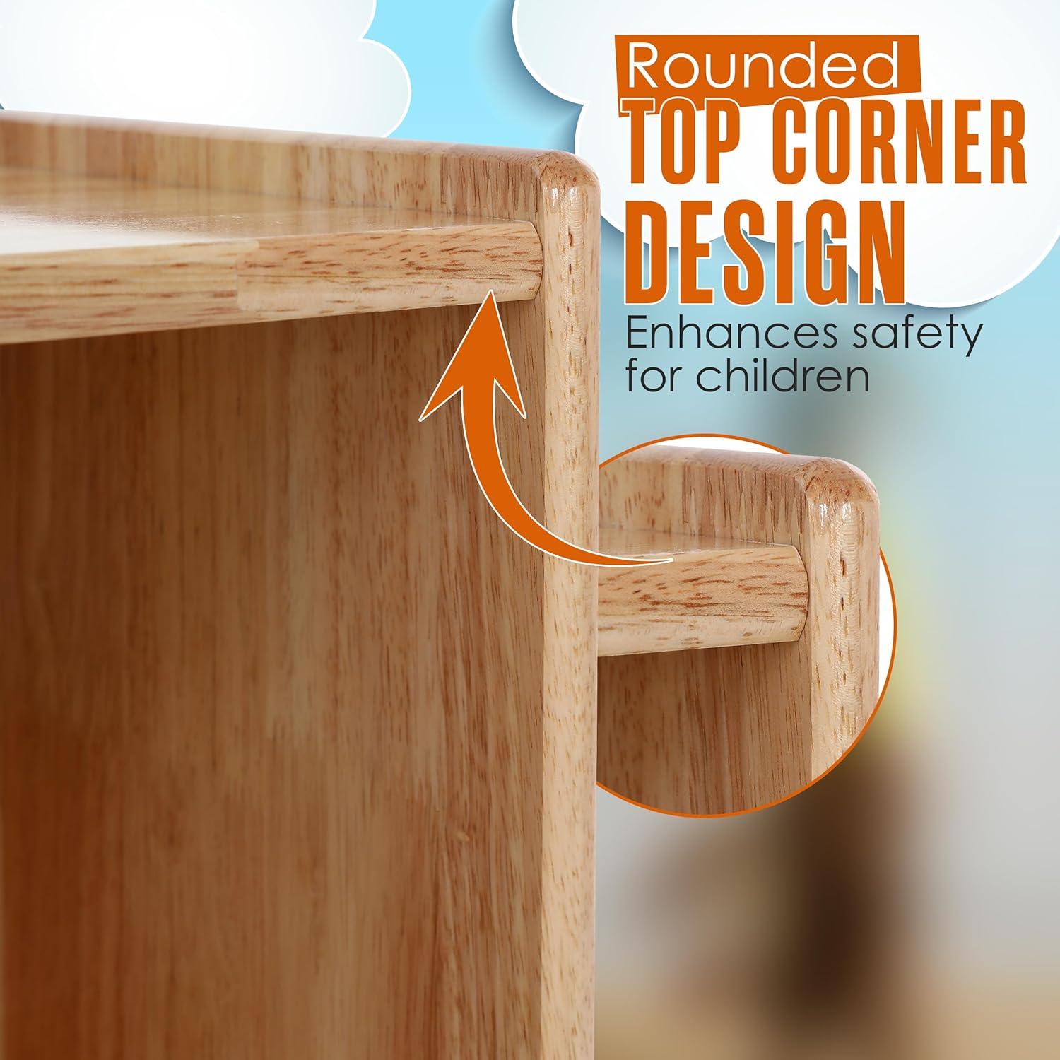 Estante Montessori Houseables 5 Secciones Madera Roble 128.9cm