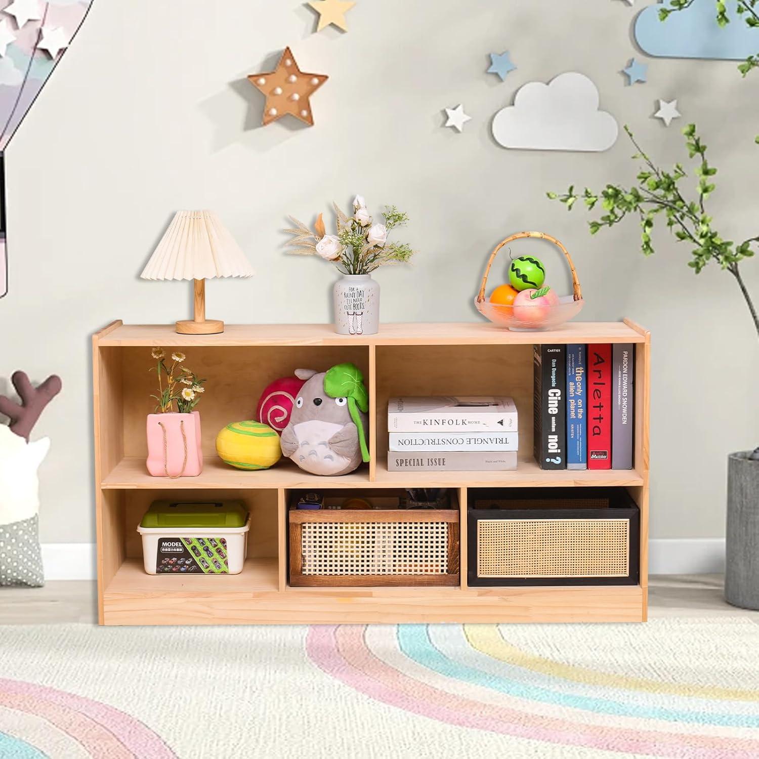 Armario de Almacenamiento Montessori FDHUIJIA 5 Secciones 113 cm