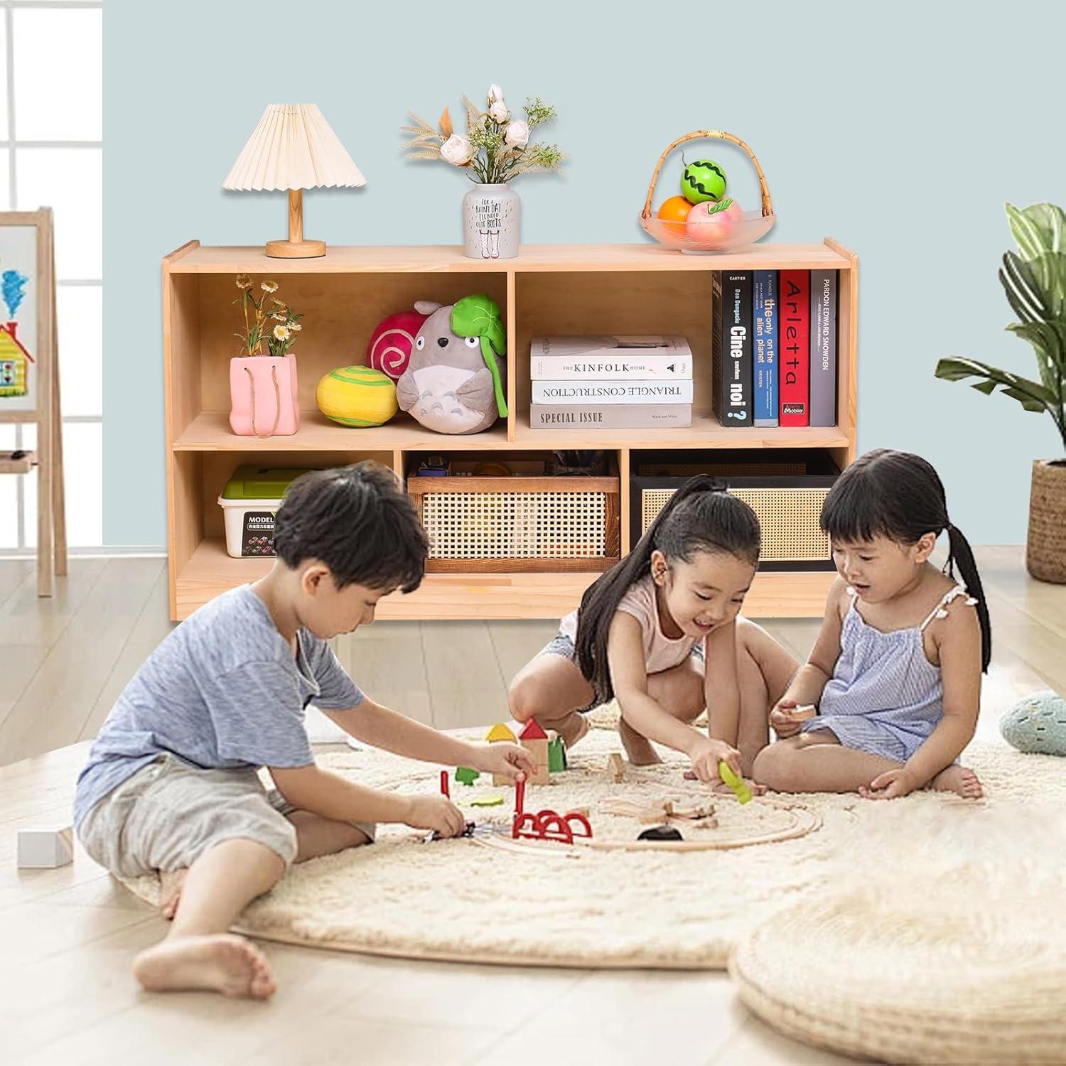 Armario de Almacenamiento Montessori FDHUIJIA 5 Secciones 113 cm