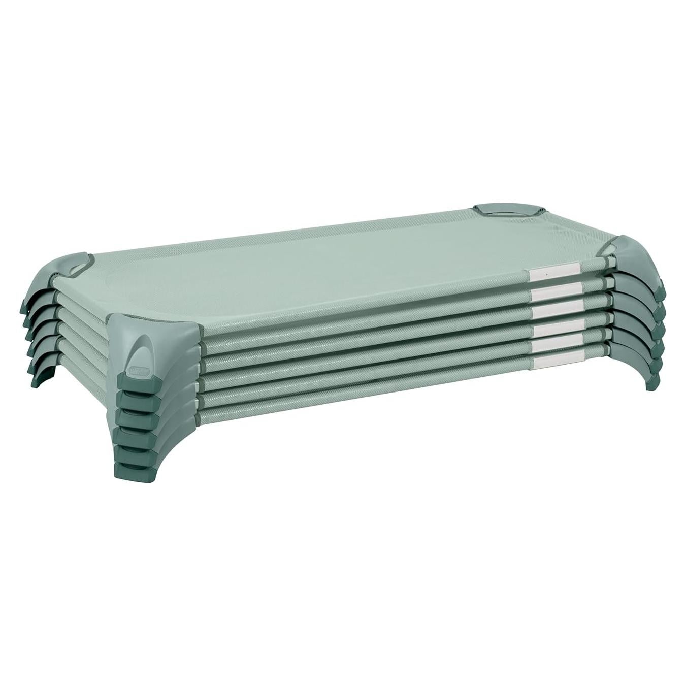 Cuna Apilable ECR4Kids Salvia para Aula - Paquete de 6