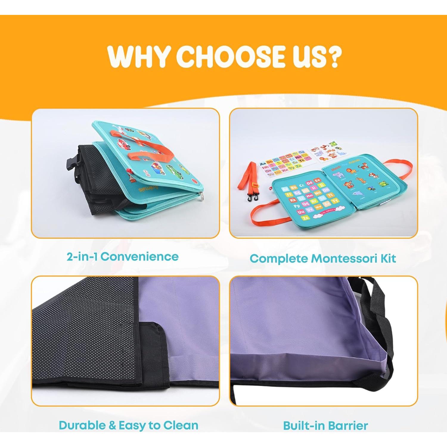 Extensor de Asiento de Avión para Niños - Cama y Actividades Montessori