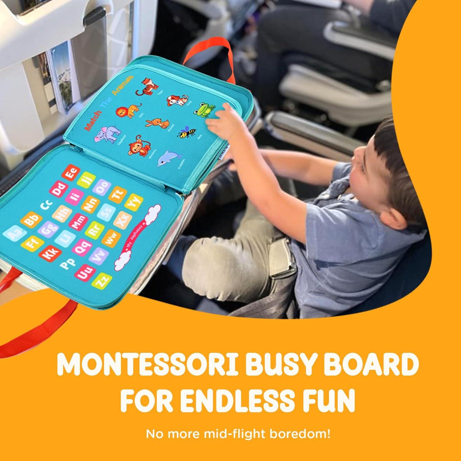 Extensor de Asiento de Avión para Niños - Cama y Actividades Montessori