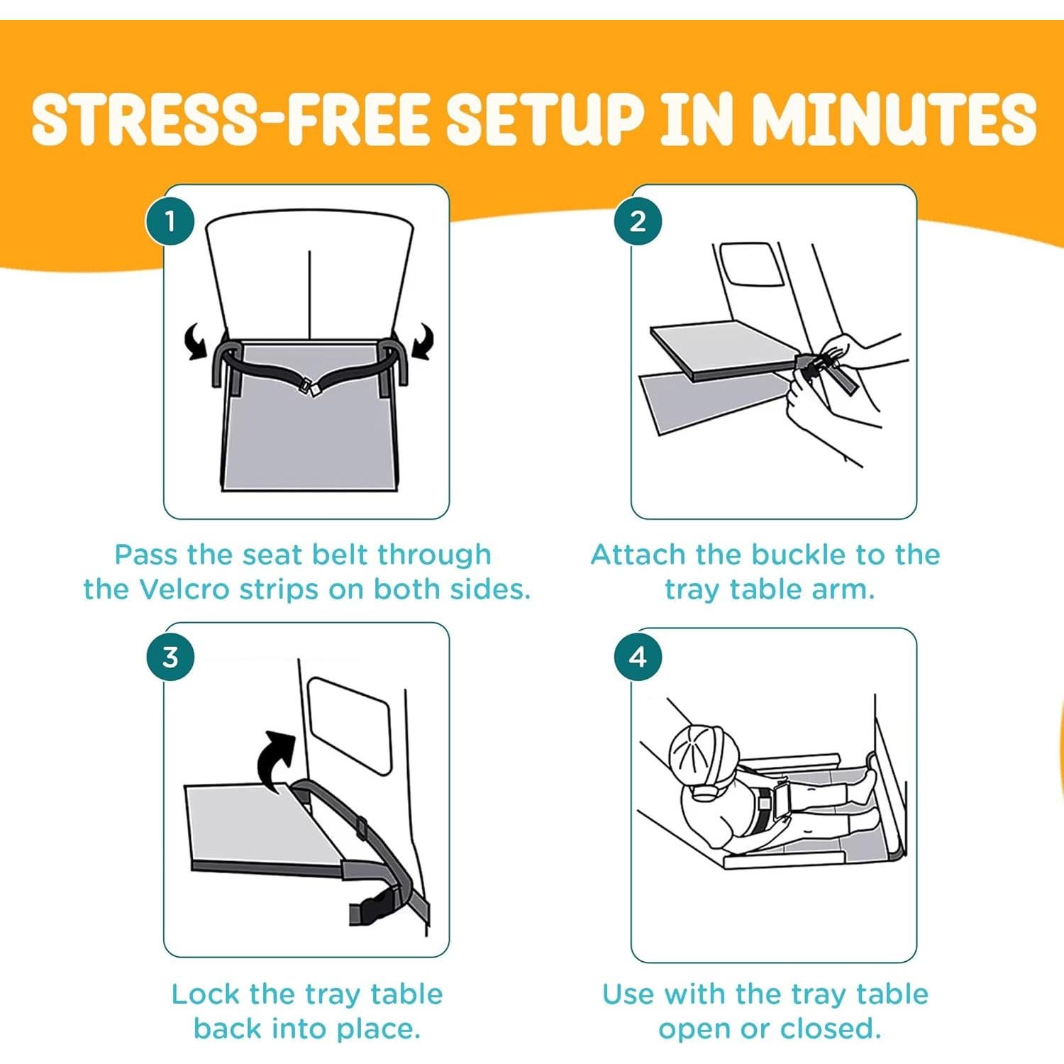 Extensor de Asiento de Avión para Niños - Cama y Actividades Montessori