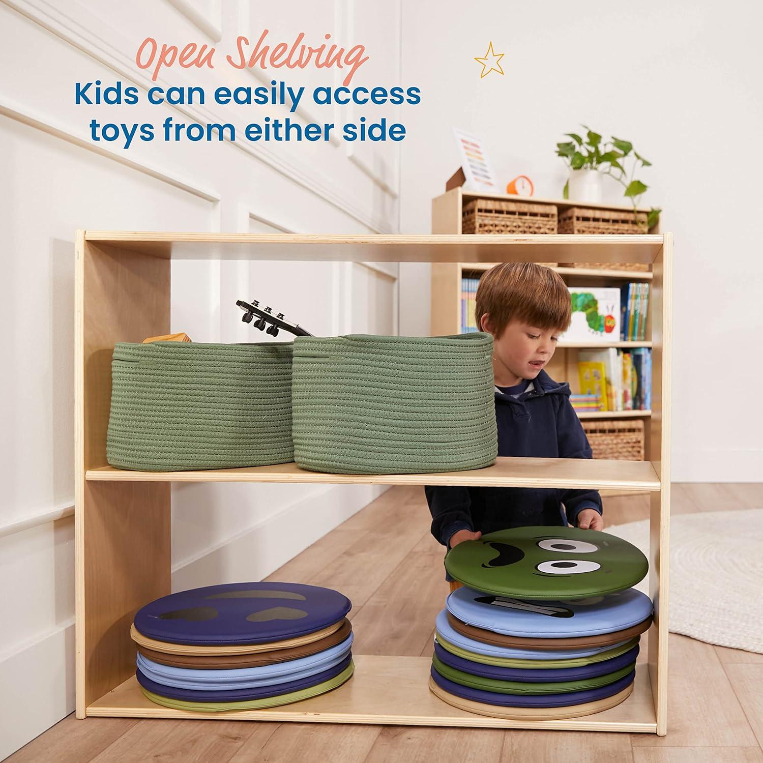 Armario de Almacenamiento ECR4Kids Streamline 2 Estantes Natural