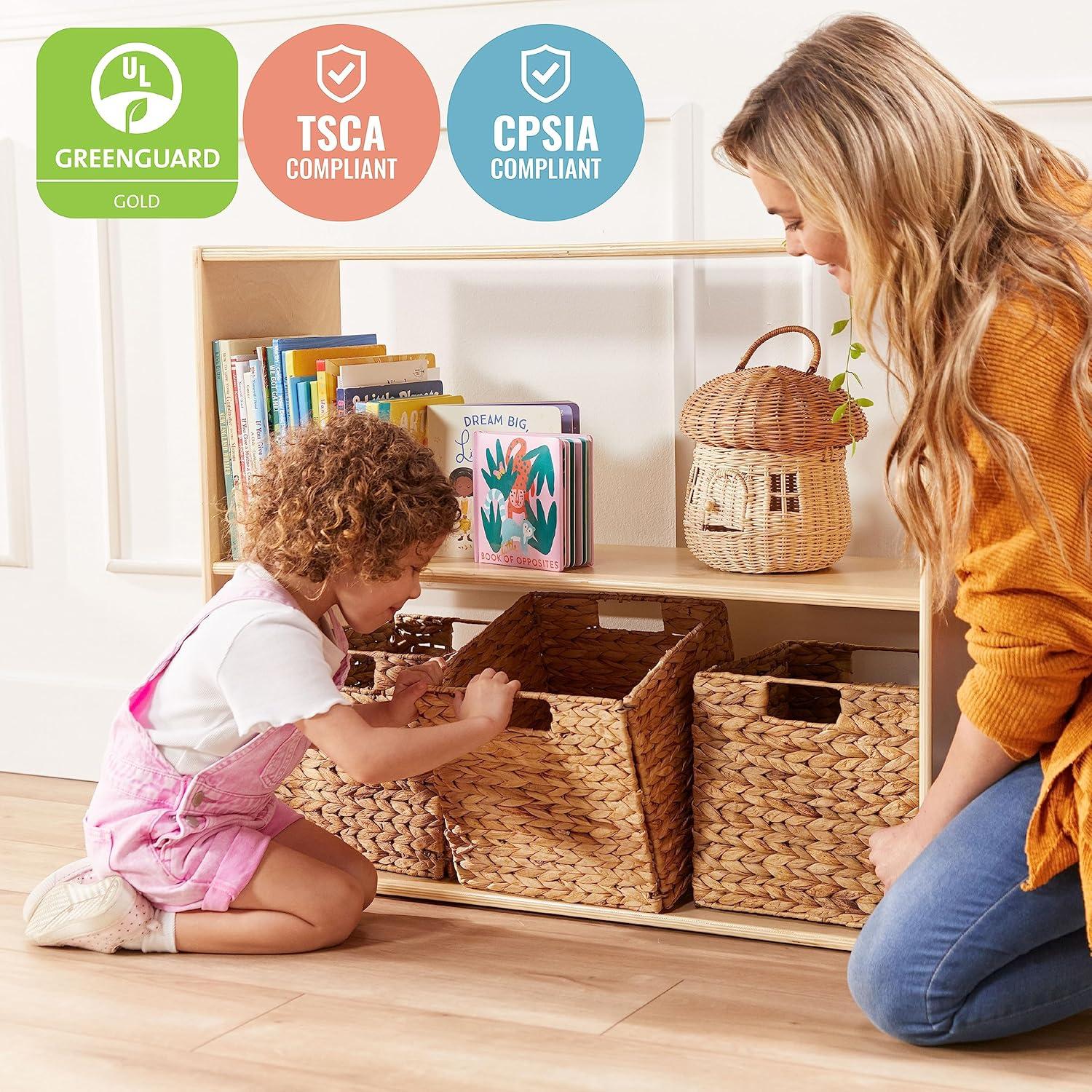 Armario de Almacenamiento ECR4Kids Streamline 2 Estantes Natural