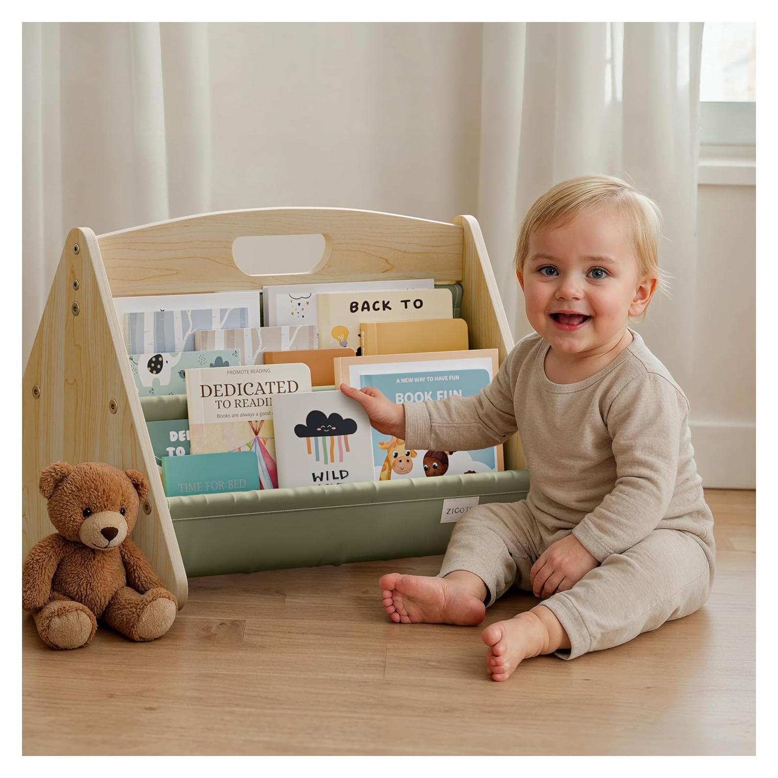 Estantería Montessori ZICOTO Salvia para Niños 45x34 cm